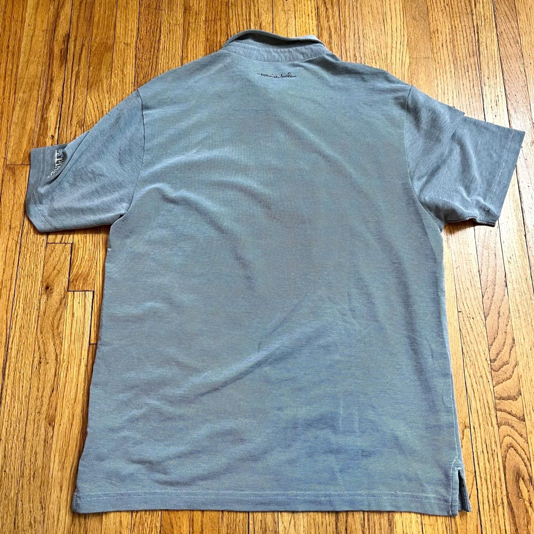 TravisMathew Travis Mathew Polo Shirt Mens Medium Stripe Pocket Pima Gray Size US M / EU 48-50 / 2 - 4 Thumbnail