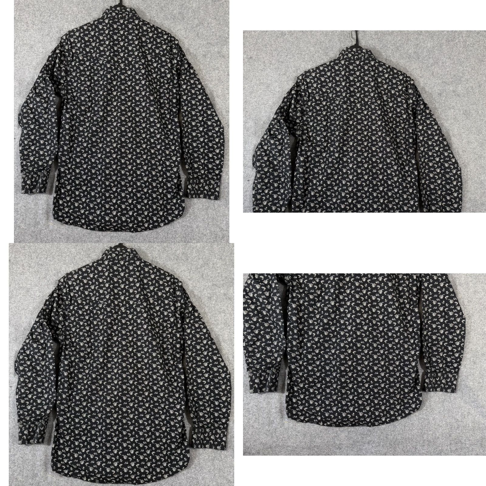 Vintage Larry Mahan Cowboy Collection Shirt Mens S Black Floral Pearl Snap Long Sleeve Pockets Western Size US S / EU 44-46 / 1 - 8 Thumbnail