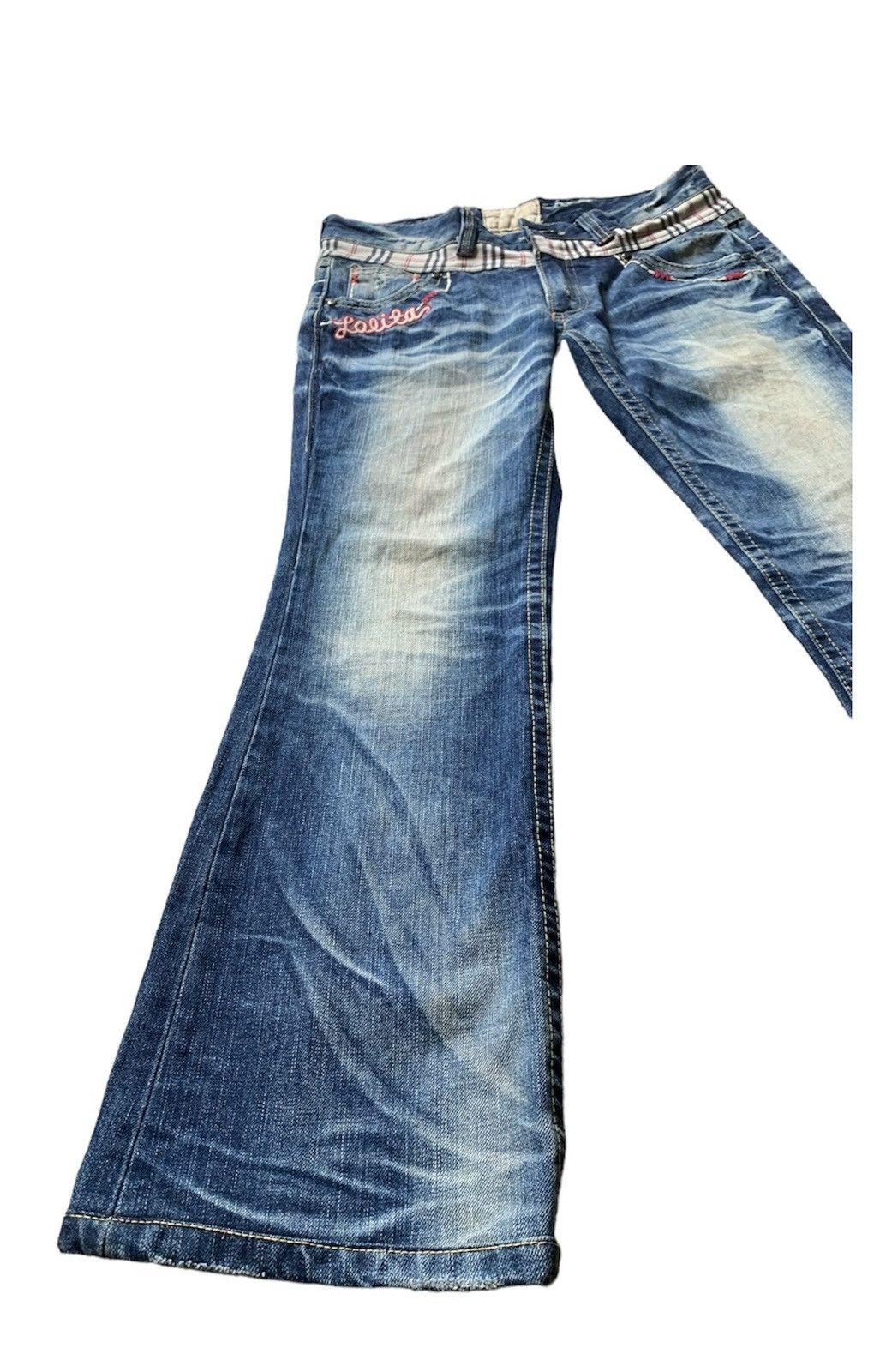 Japanese Brand FLARE LOLITA EMBROIDERY LOW RISE JEANS Size US 33 - 7 Thumbnail