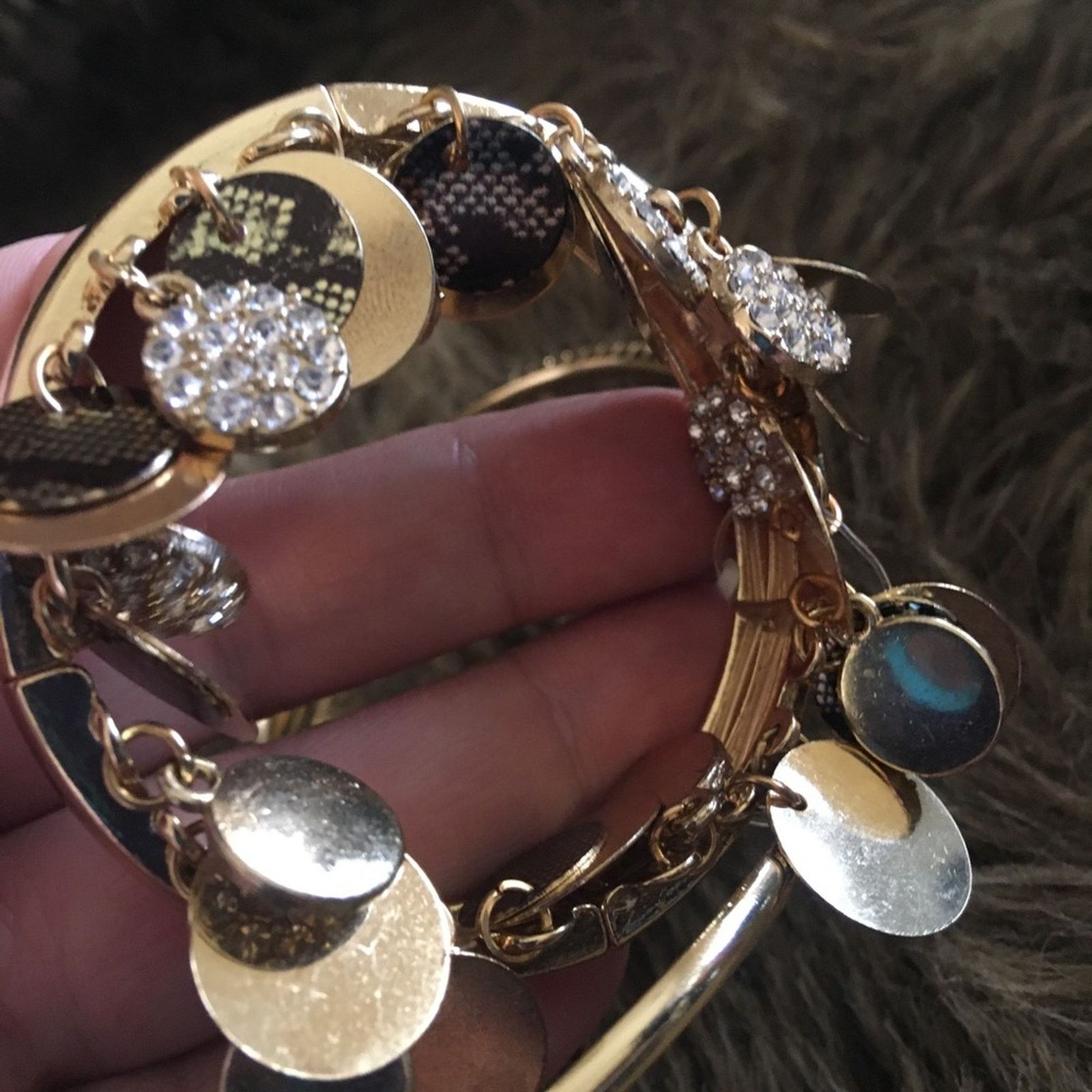Jewelry Bundled lot of 6 rhinestone snake pave bracelets Size ONE SIZE - 8 Thumbnail