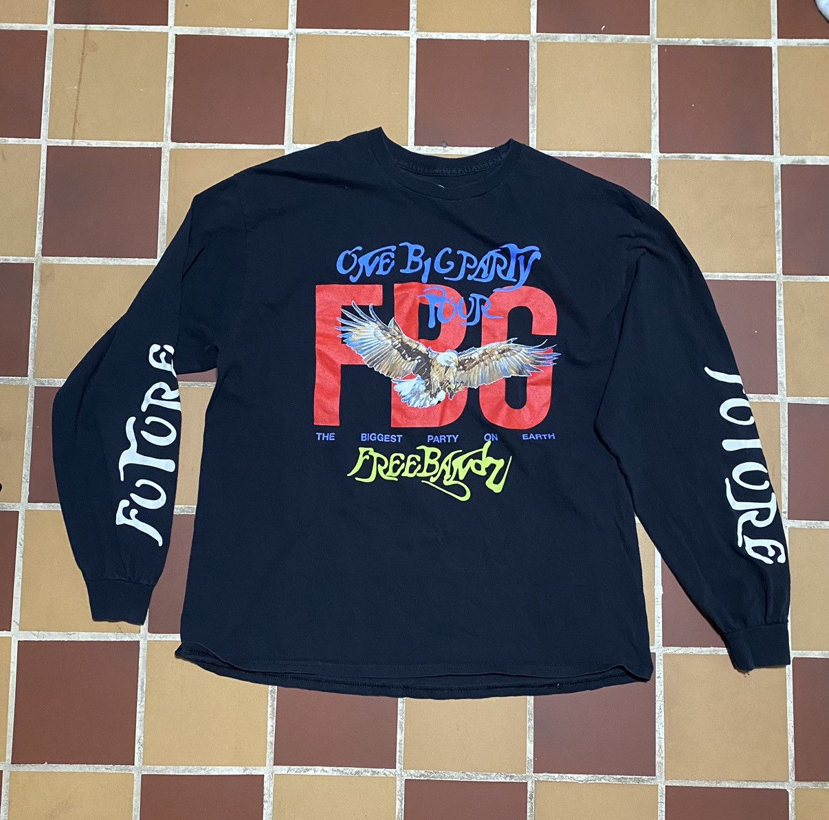 Future Future Freebandz Tour Rap Tee Long Sleeve Shirt Size US XL / EU 56 / 4 - 1 Thumbnail