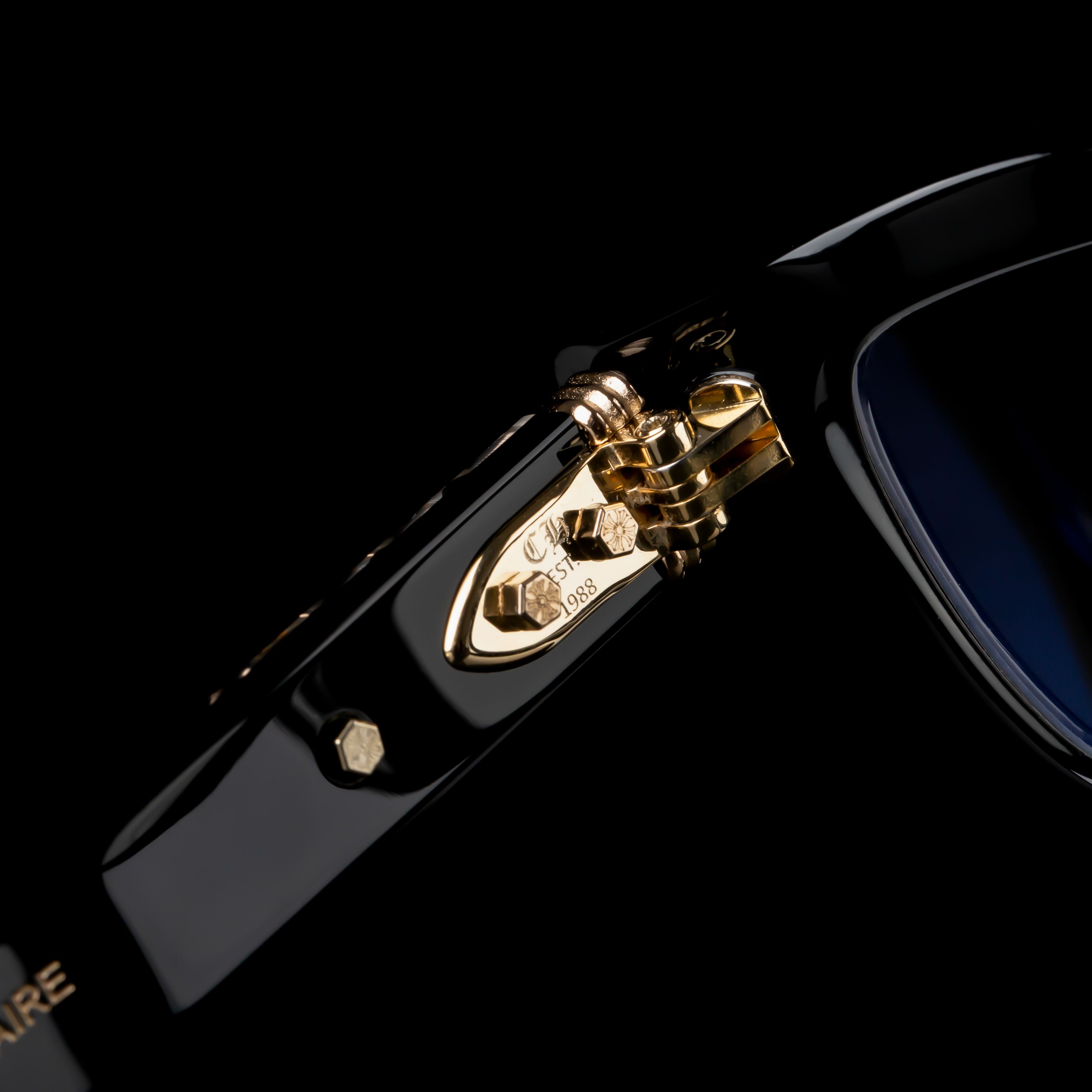 Chrome Hearts CHROME HEARTS ASSTRAORDINAIRE BLACK/ 18KGP GLASSES Size ONE SIZE - 4 Thumbnail