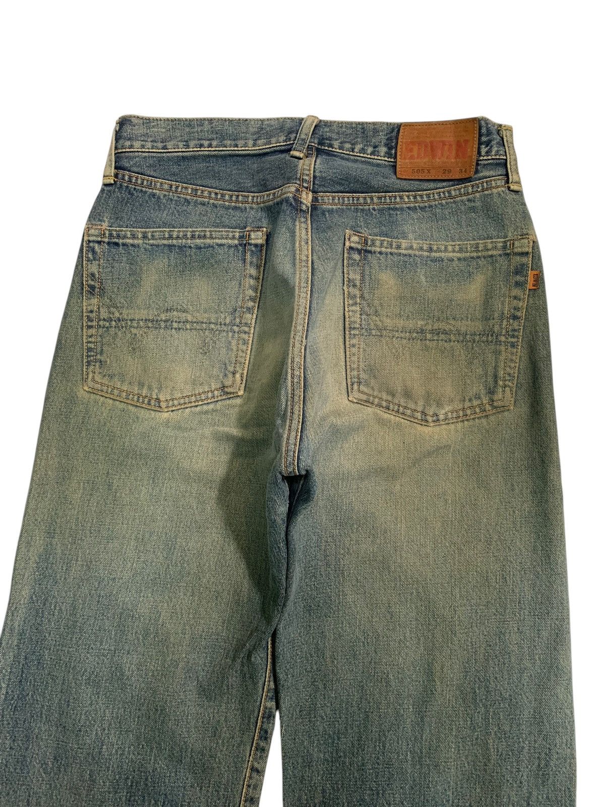 Kapital VINTAGE EDWIN 505X SELVEDGE BAGGY RUSTY DISTRESSED DENIM Size US 29 - 8 Thumbnail