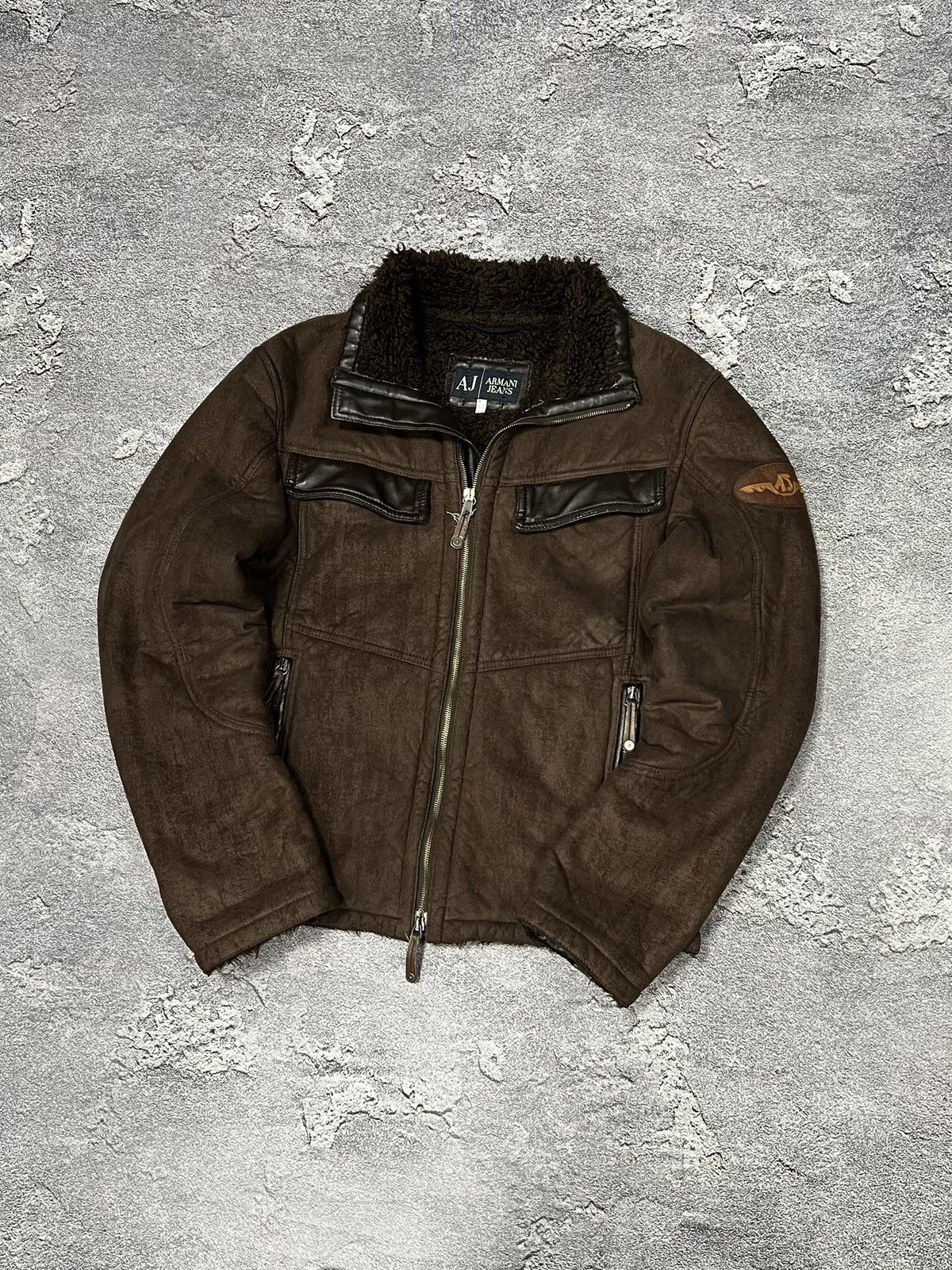 Armani × Giorgio Armani × Vintage Vintage Shearling coat Armani Jeans Size US M / EU 48-50 / 2 - 1 Thumbnail