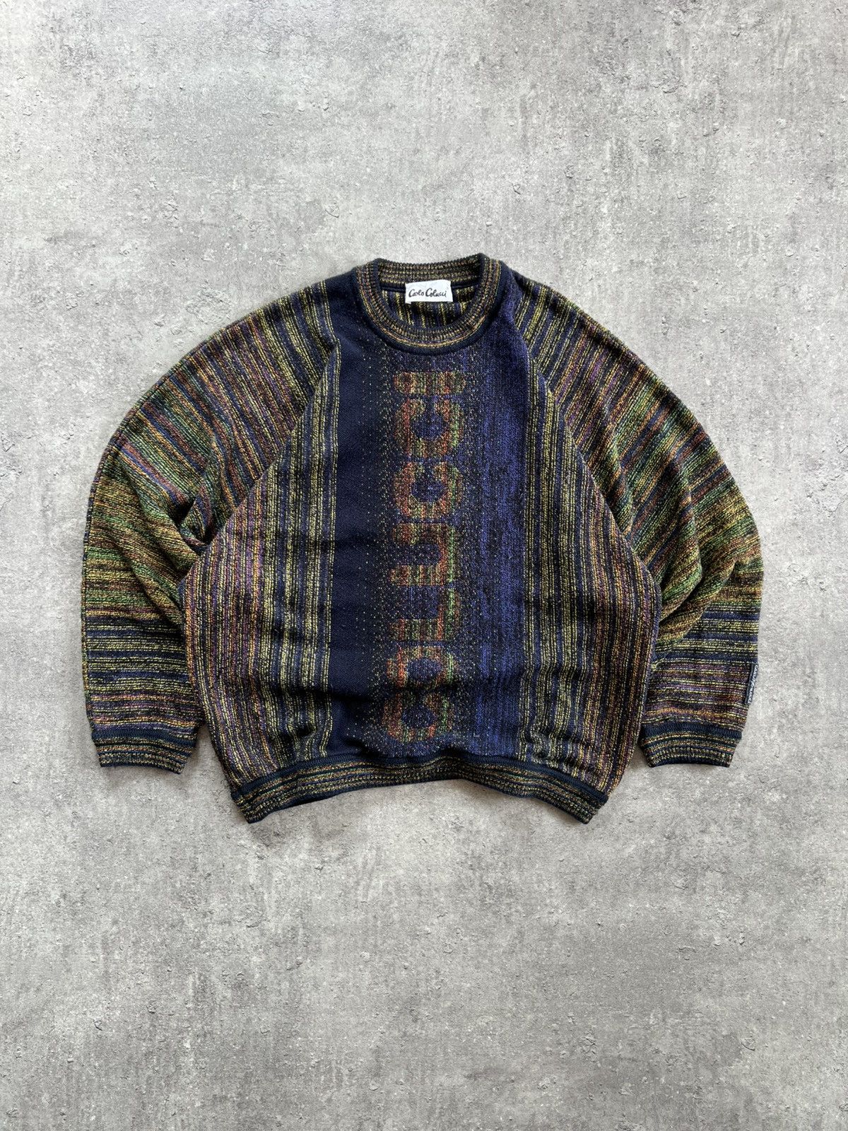 Carlo Colucci Carlo Colucci Coogi Style Sweater 90s Biggie Knit Vintage Size US XL / EU 56 / 4 - 5 Thumbnail