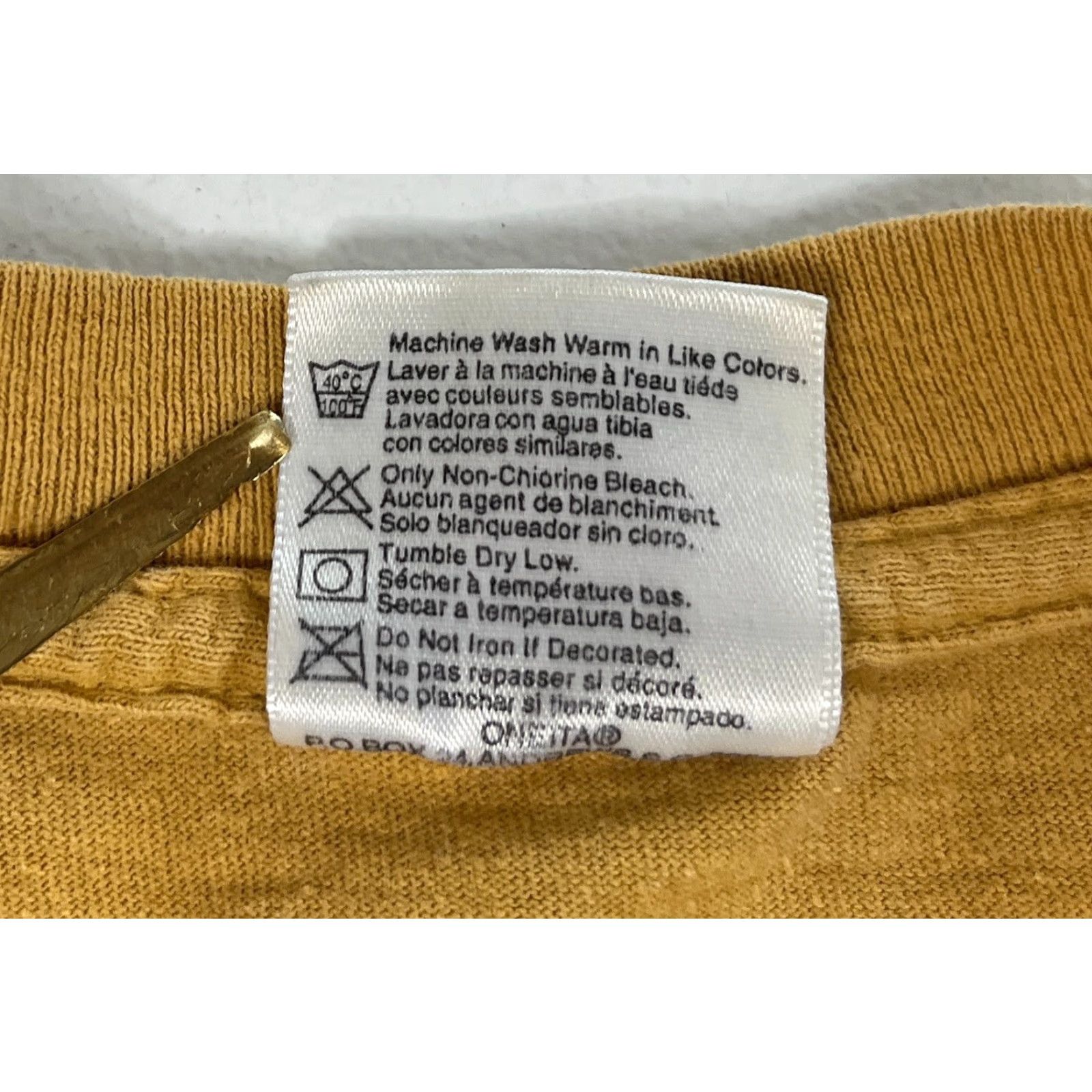 Vintage VINTAGE Oneita T-Shirt Lions and Tigers and Bears, Oh My! XL Mustard Men Short Sleeve Crew Neck Nature 1990s Graphic Print Size US XL / EU 56 / 4 - 6 Thumbnail