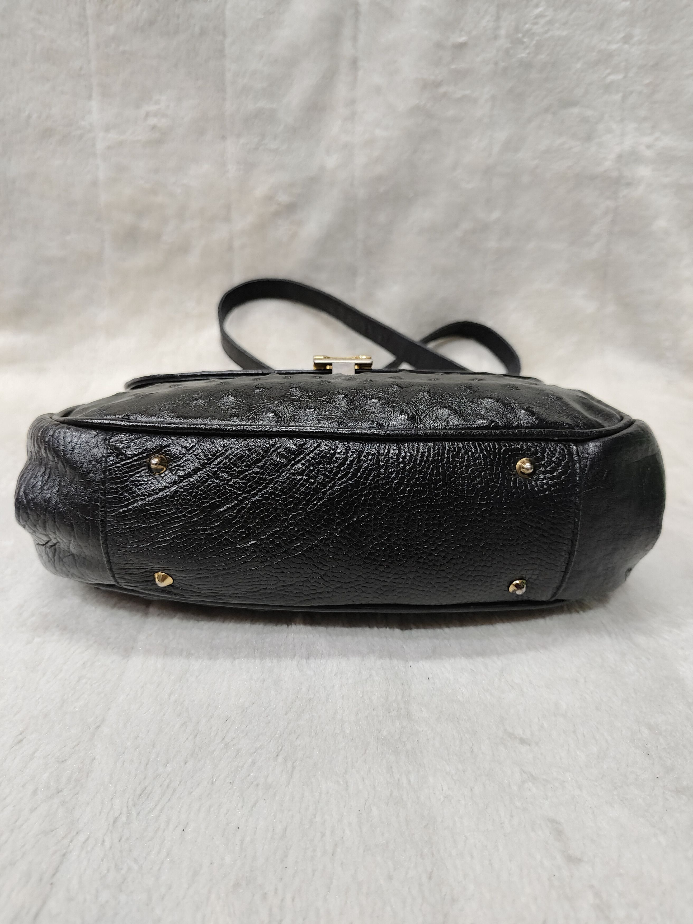 Vintage 90s G Borri🇮🇹Ostrich Leather Rare Exotic Designer Archive Size ONE SIZE - 3 Thumbnail
