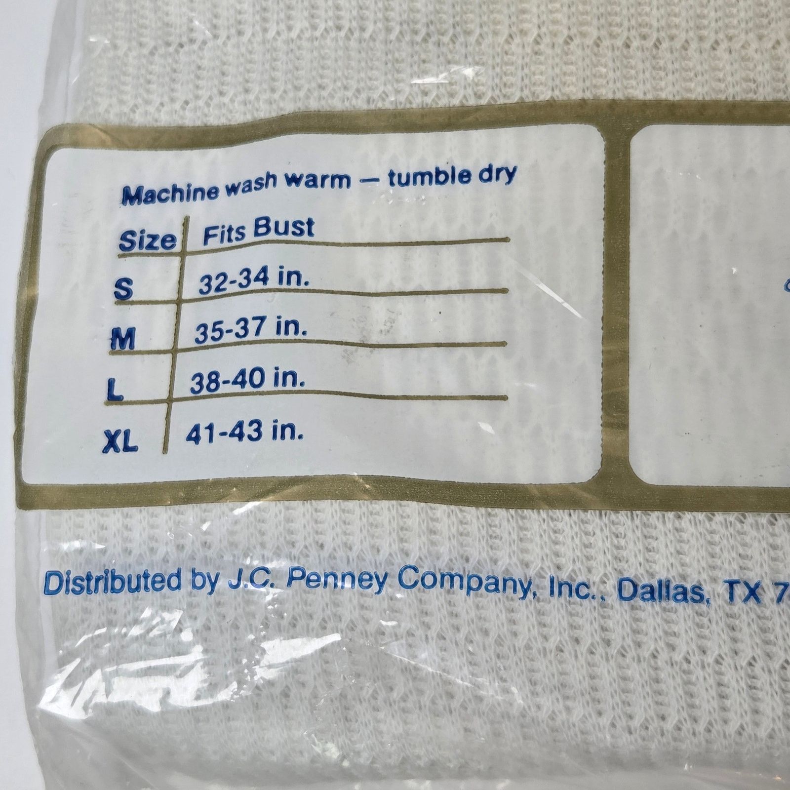 JCPenney JCPenney Vintage Thermal Shirt USA Made Waffle Knit NOS Size L / US 10 / IT 46 - 8 Thumbnail