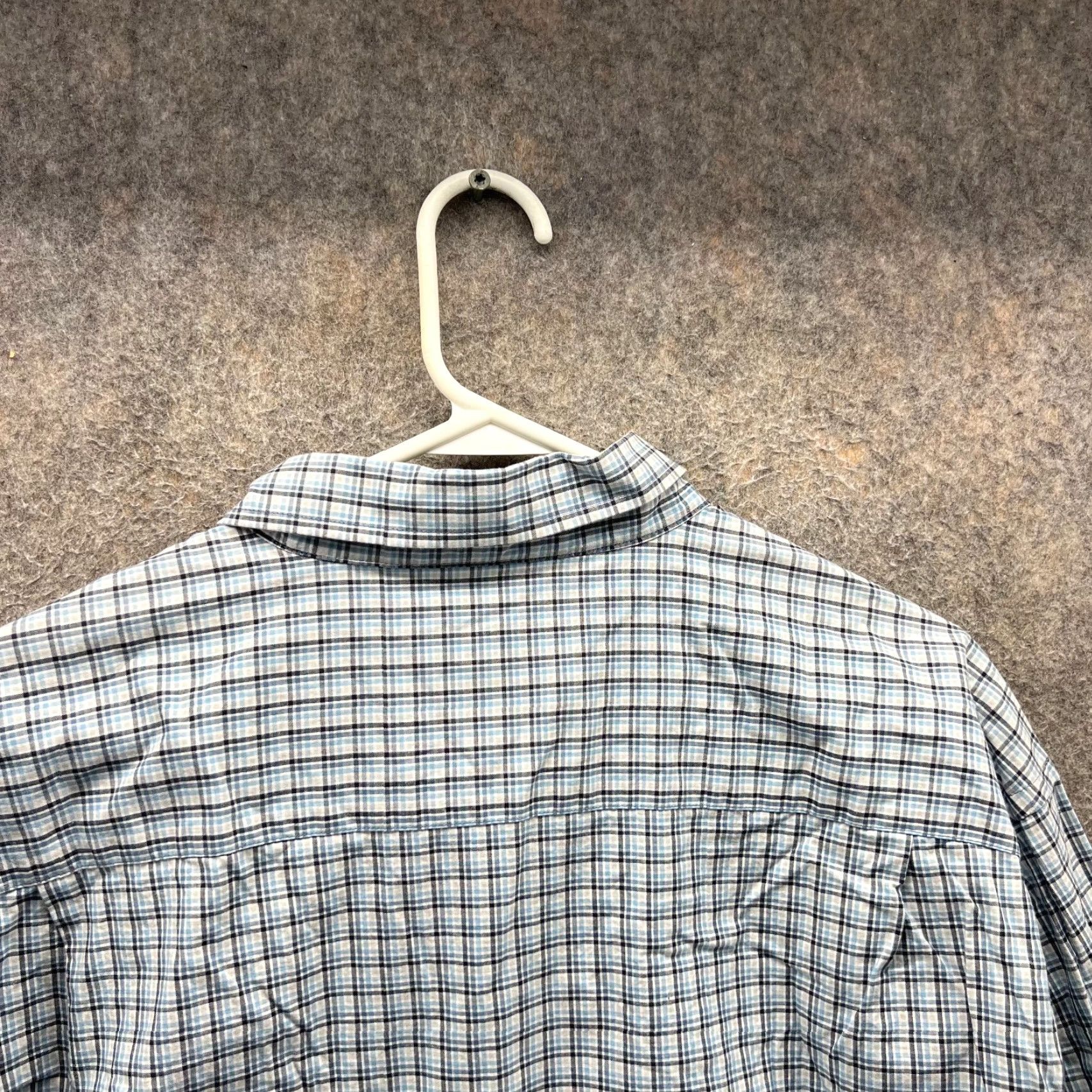 Vintage VINTAGE? No - Oxford Shirt Mens XXL Blue White Button Down Glen Check Cotton Golf Gingham 2XL Size US XXL / EU 58 / 5 - 4 Thumbnail