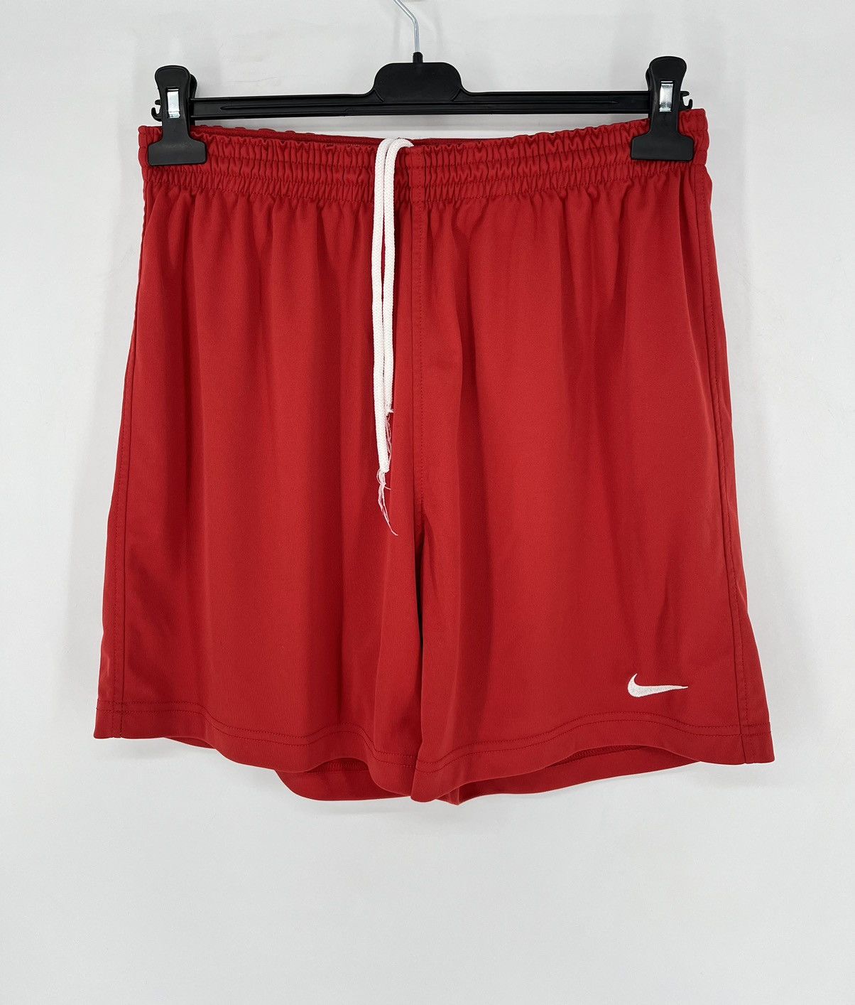 Nike 90s Vintage Nike Red Nylon Mini Swoosh Shorts Travis Styl Size US 36 / EU 52 - 1 Thumbnail