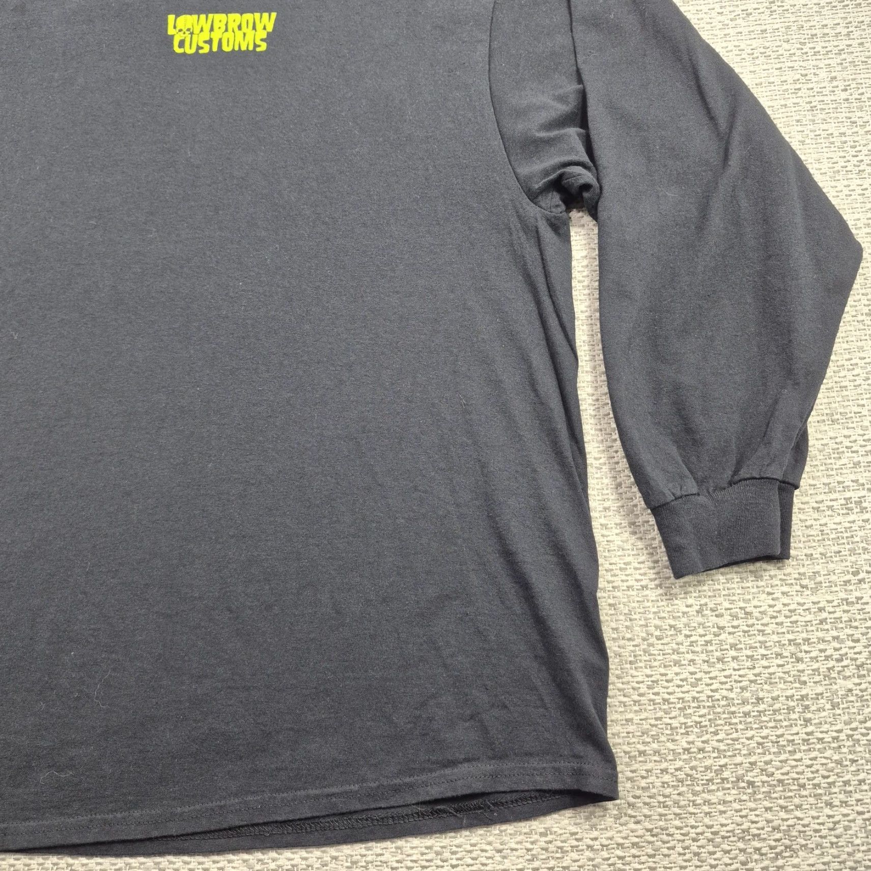 Vintage Lowbrow Customs Shirt Mens 3XL Black Long Sleeve Graphic Tee Proud Weirdo Biker Skull Back Print Crew Neck Cotton Knit Shirt Mens 3XL Black Size US XXL / EU 58 / 5 - 4 Thumbnail