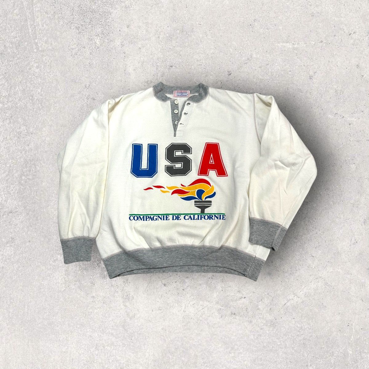 Vintage Vintage Compagnie de Californie USA sweatshirt Size US M / EU 48-50 / 2 - 1 Thumbnail