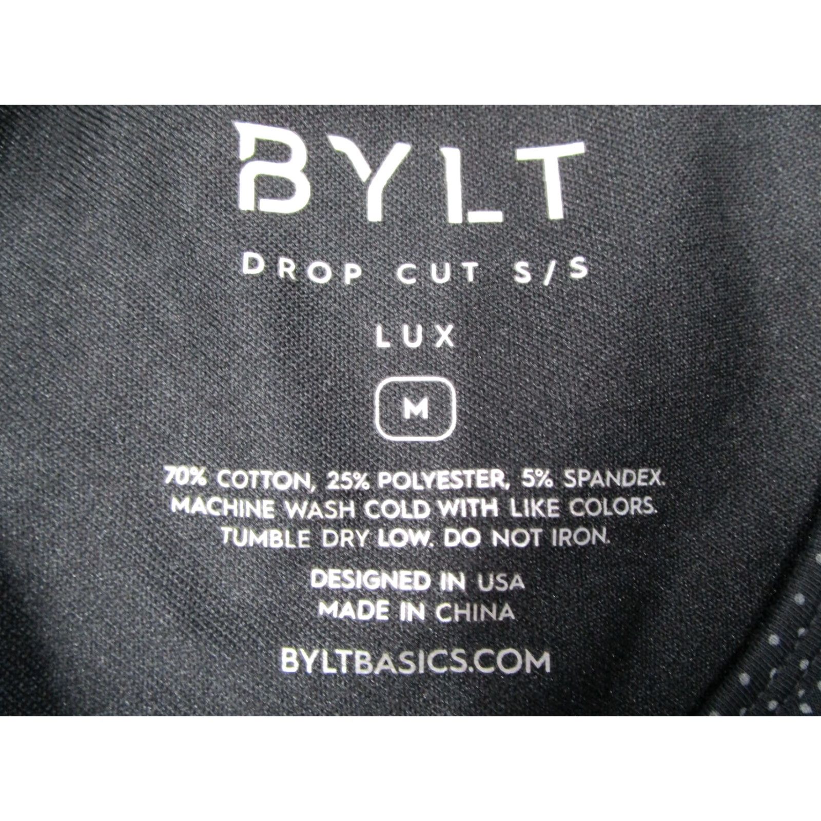 Vintage BYLT Shirt Mens M Black Drop Cut Lux Polka Dot Short Sleeve Active Workout T-Shirt Mens Men's Black Polka Dot Logo All Seasons Sports Shirt Size US M / EU 48-50 / 2 - 2 Thumbnail