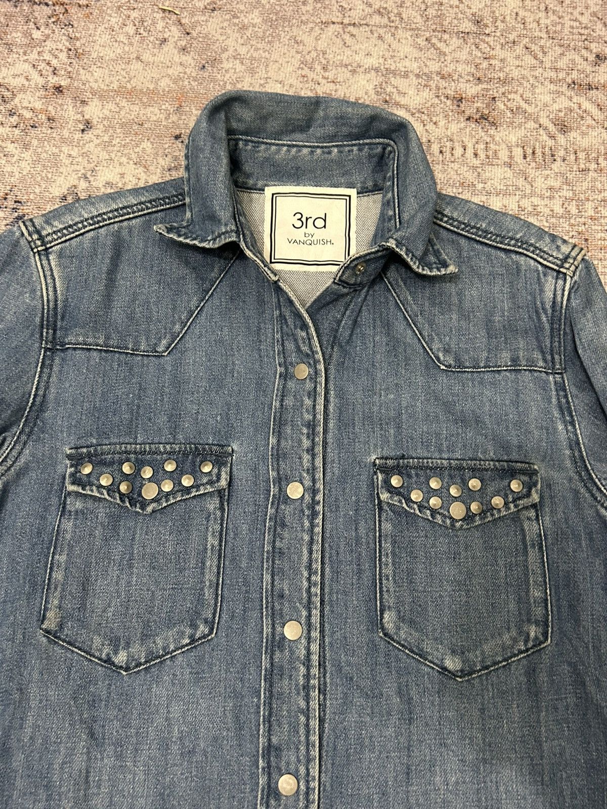 Japanese Brand 3rd By Vanquish Studded Button Shirt Size US S / EU 44-46 / 1 - 2 Thumbnail