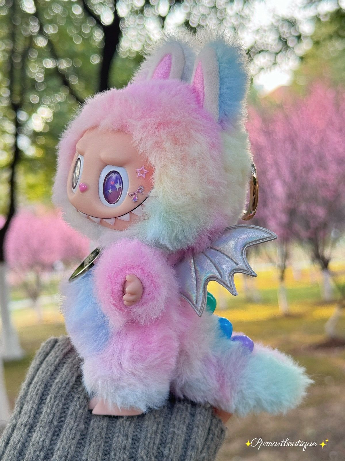 Vintage Custom Labubu Handcrafted DIY 18cm Plush Keychain Size ONE SIZE - 4 Thumbnail