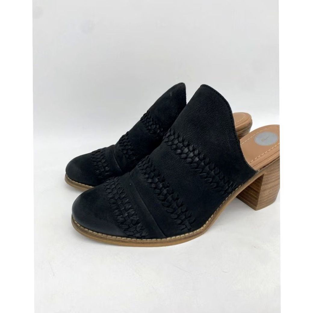 Vintage Journee Signature Mules Women 9 Black Huntly Casual Blocked Heels Slip On Ladies Size US 9 / IT 39 - 4 Thumbnail