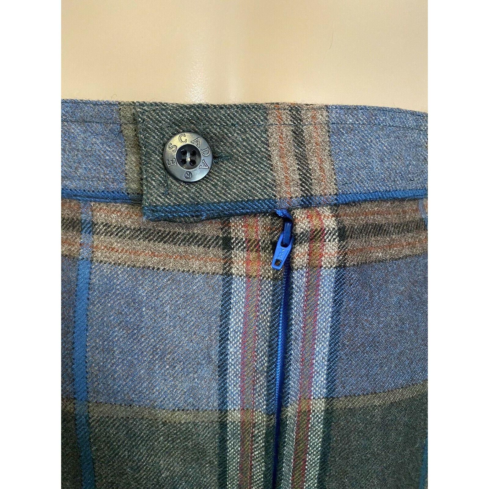 Escada VTG New 70’s Escada SRB 10 Wool Skirt Tartan Plaid Fringe Mi Size 32" / US 10 / IT 46 - 5 Thumbnail