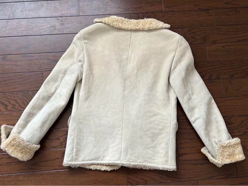 Jil Sander Jil Sander Cream-colored leather fur jacket top Size 4XL / US 24-26 - 6 Thumbnail