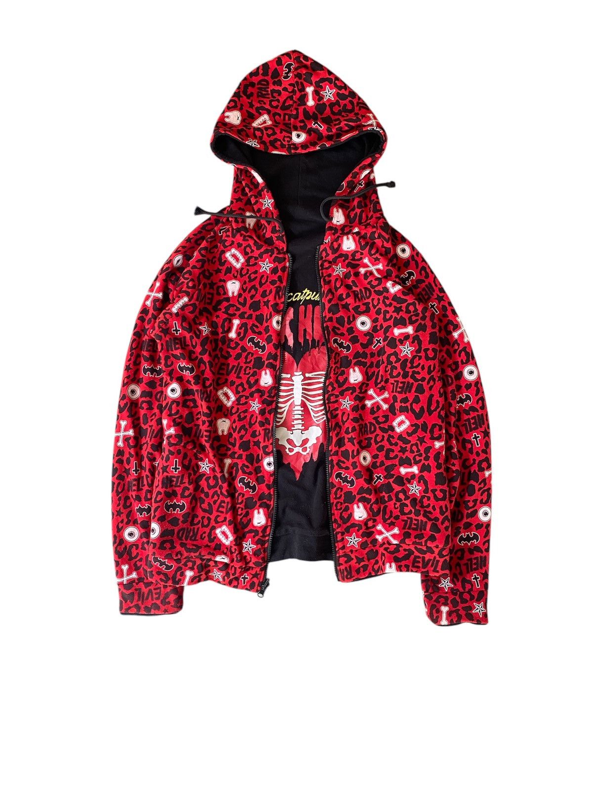 Japanese Brand 2000s Hell cat punk Sex Cross punk reversible hoodie Size M / US 6-8 / IT 42-44 - 1 Thumbnail