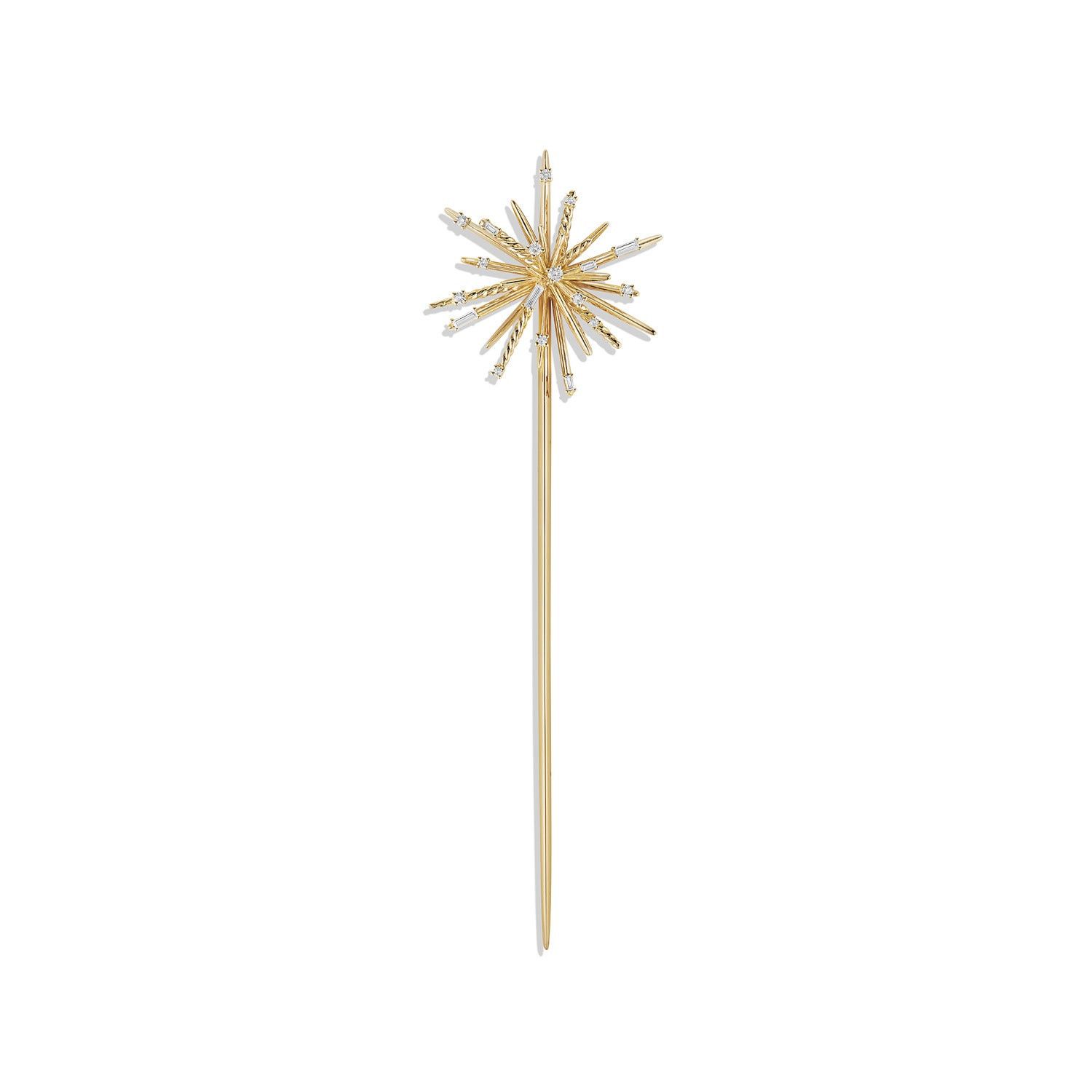 David Yurman o1w1db10325 Hair Pin with Diamonds in 18K Gold Size ONE SIZE - 2 Thumbnail