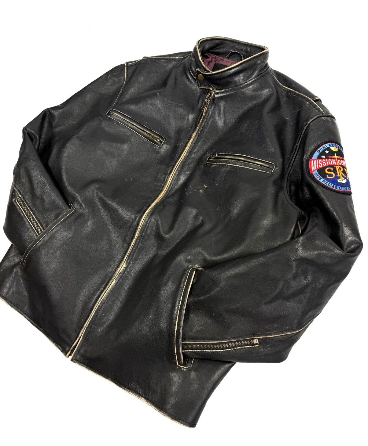Golden Bear Golden Bear Vintage Lodi Leather Moto Jacket Mission Control Size US L / EU 52-54 / 3 - 8 Thumbnail