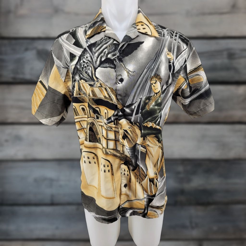 Vintage VINTAGE Claudio Nucci Anime Samurai Warrior Eagle Hawk Button Up AOP Shirt Mens MED Size US M / EU 48-50 / 2 - 1 Thumbnail