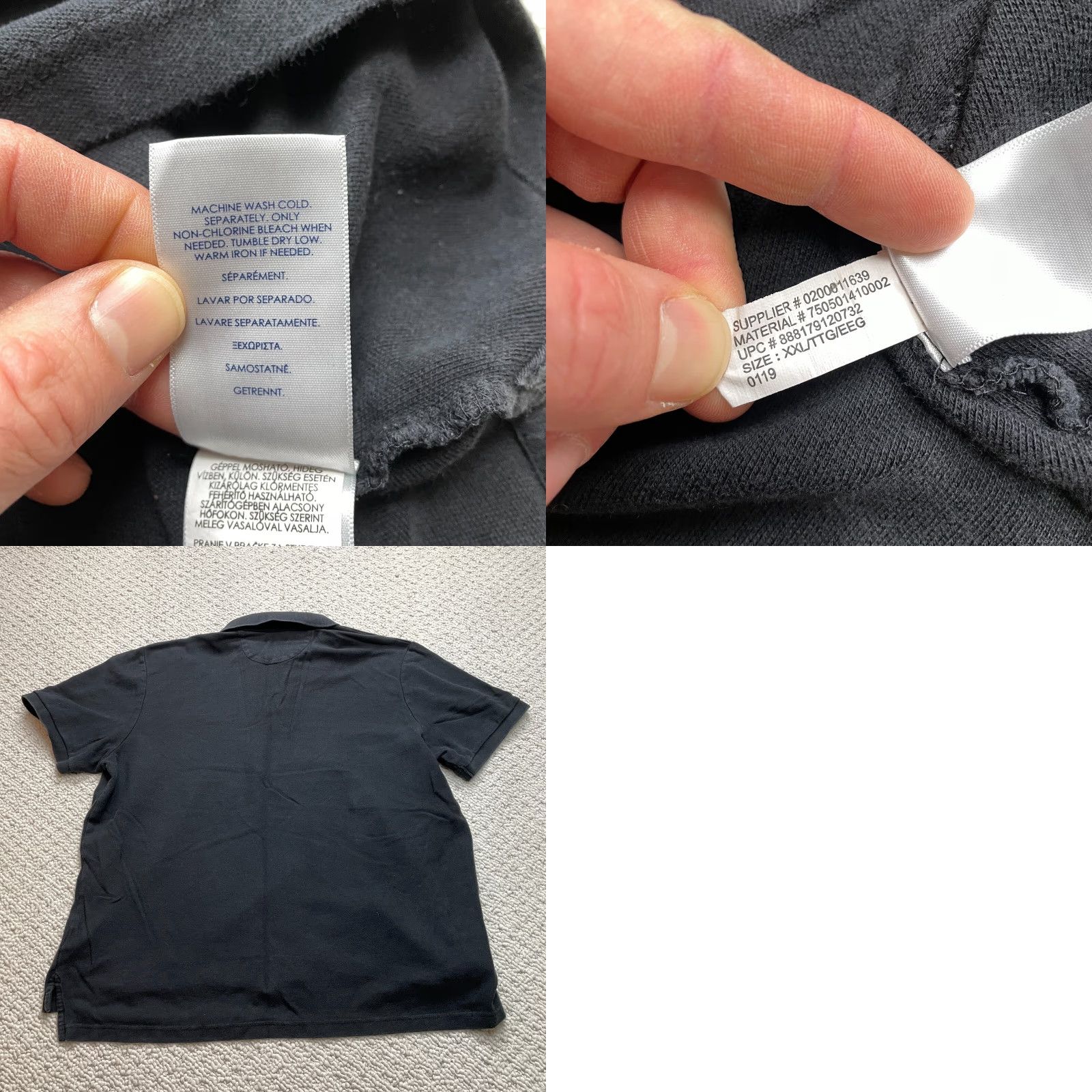 Chaps Chaps Polo Shirt Mens XXL Black Solid Short Sleeve Cotton Logo Rugby Golf Collар Size US XXL / EU 58 / 5 - 9 Thumbnail