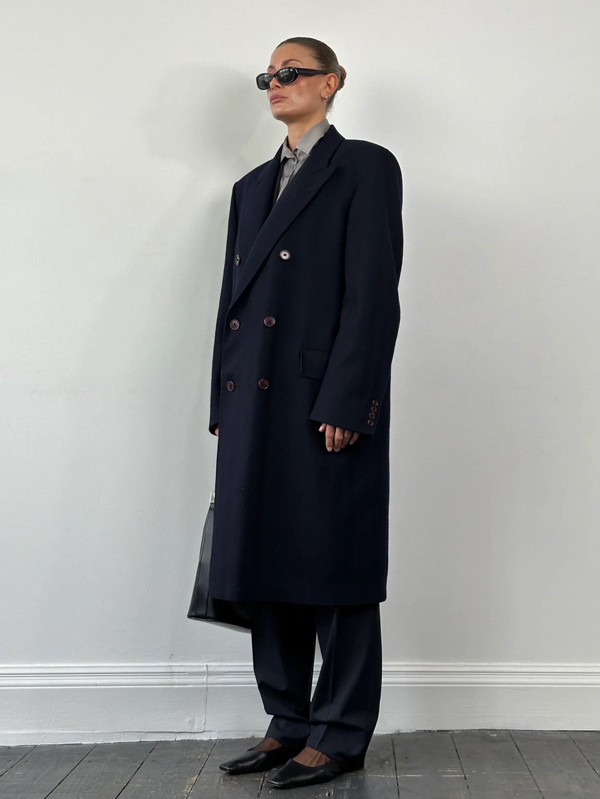 Christian Dior Monsieur Vintage Navy Wool Christian Dior Coat Size US L / EU 52-54 / 3 - 4 Thumbnail