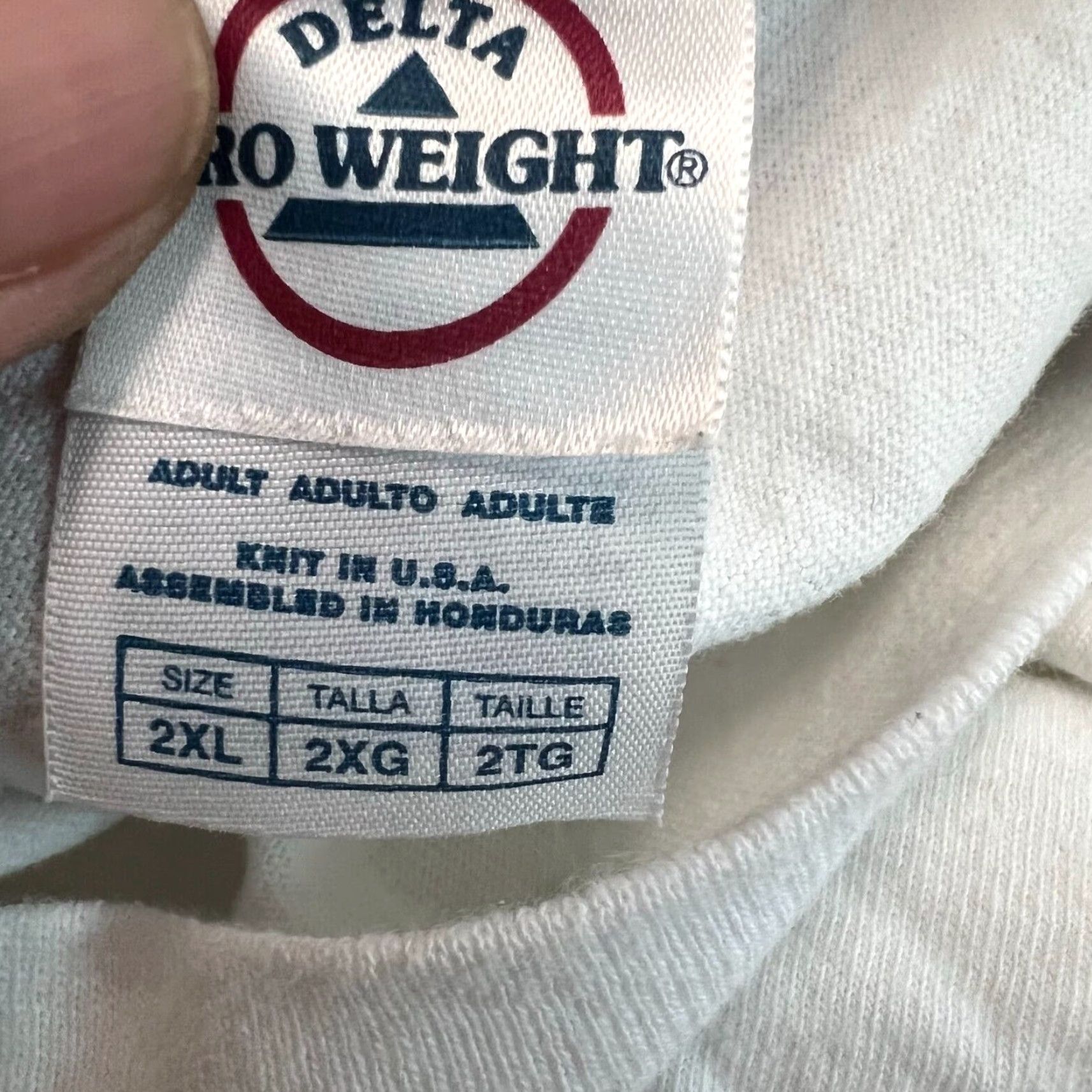 Delta Vintage Delta Racing T-Shirt Men’s 2XL White Cotton Short Sleeve All Seasons Graphic Print Size US XXL / EU 58 / 5 - 7 Thumbnail