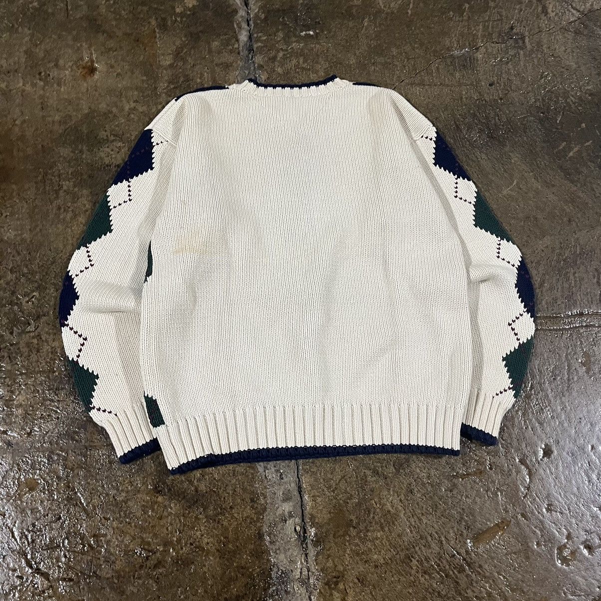 Tommy Hilfiger × Vintage Vintage Tommy Hilfiger 90s Argyle Pattern Pullover Sweater Size US M / EU 48-50 / 2 - 8 Thumbnail