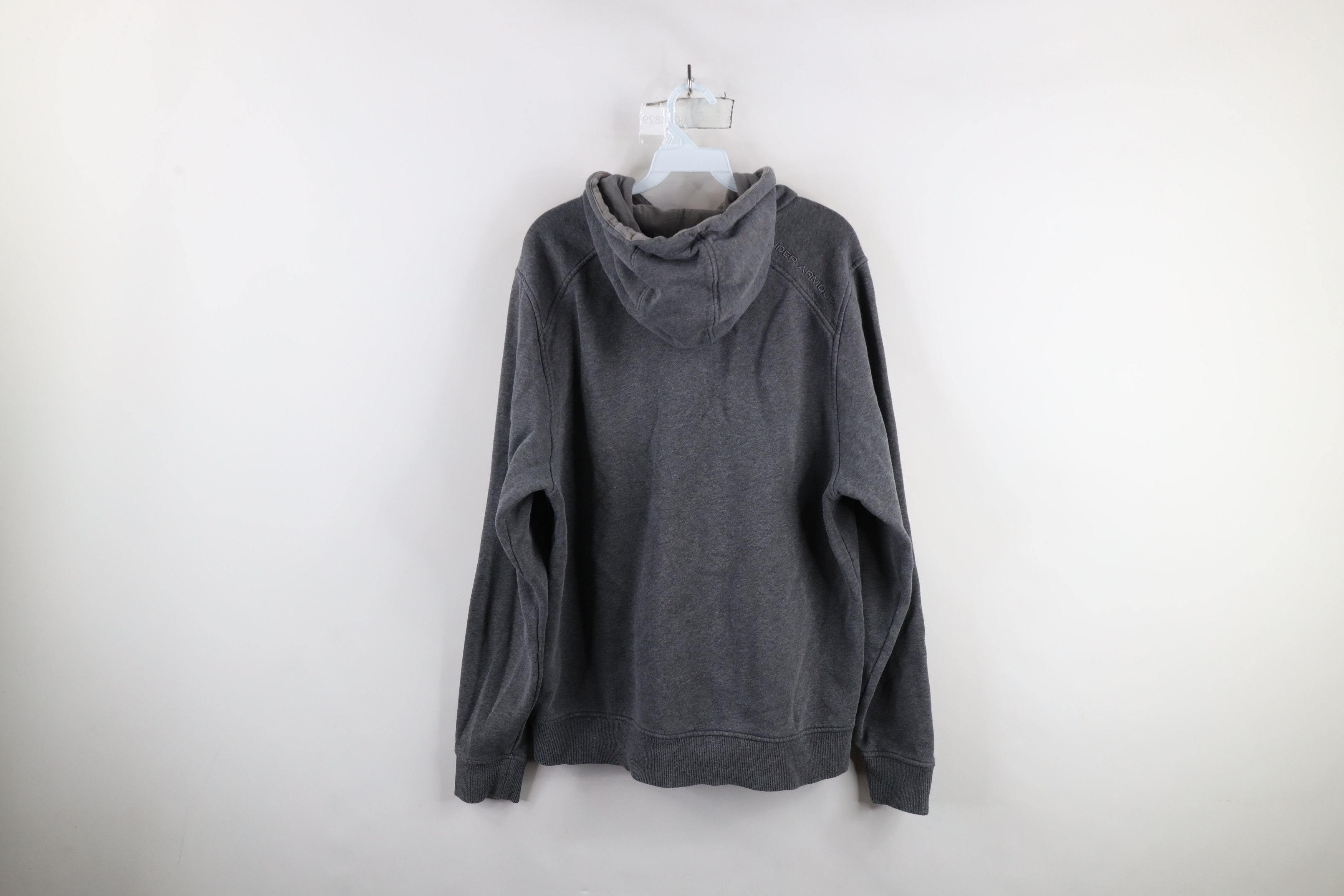 Under Armour × Vintage Vintage Y2K Under Armour Loose Fit Hoodie Sweatshirt Gray Size US L / EU 52-54 / 3 - 11 Thumbnail