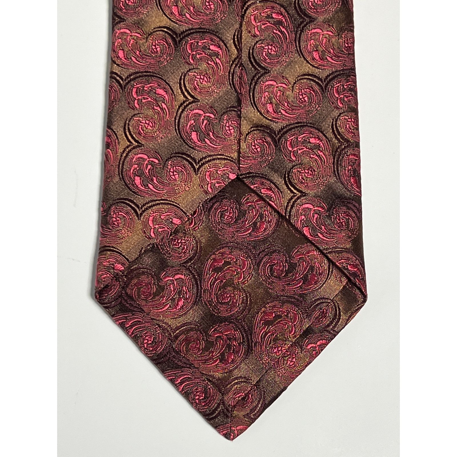 Gianluca Isaia Napoli Made In Italy Red Gold hotsell Paisley 100% Silk Necktie Neck Tie