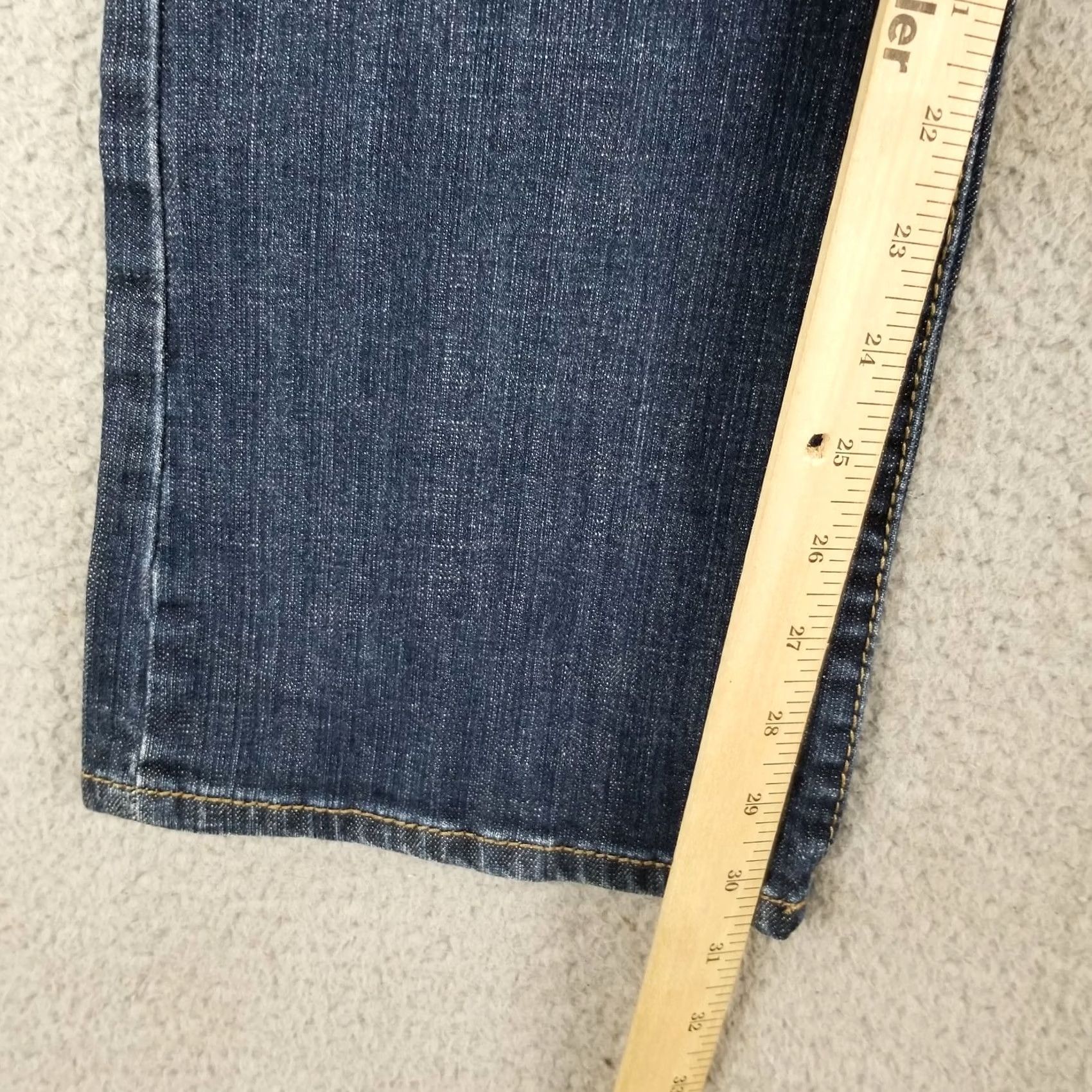 Vintage KUT from the Kloth Jeans Women 4 Bootcut Denim Whiskers Low Rise 28X31 Blue Striped Cowboy Vintage: No Size 28" / US 6 / IT 42 - 5 Thumbnail