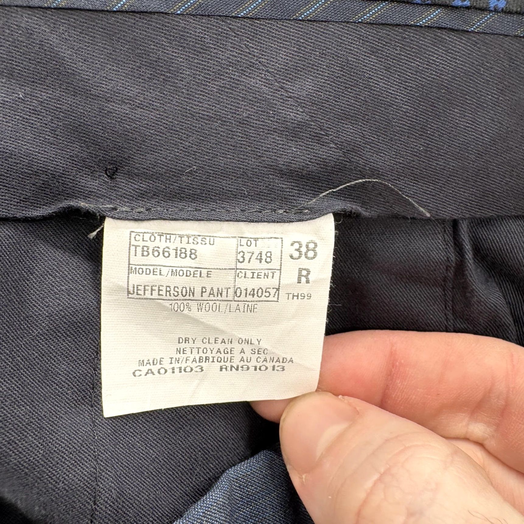 Ted Baker Ted Baker Jefferson Dress Pants Mens 38x32 Blue Wool Jacket? No, Pants. Size US 38 / EU 54 - 5 Thumbnail