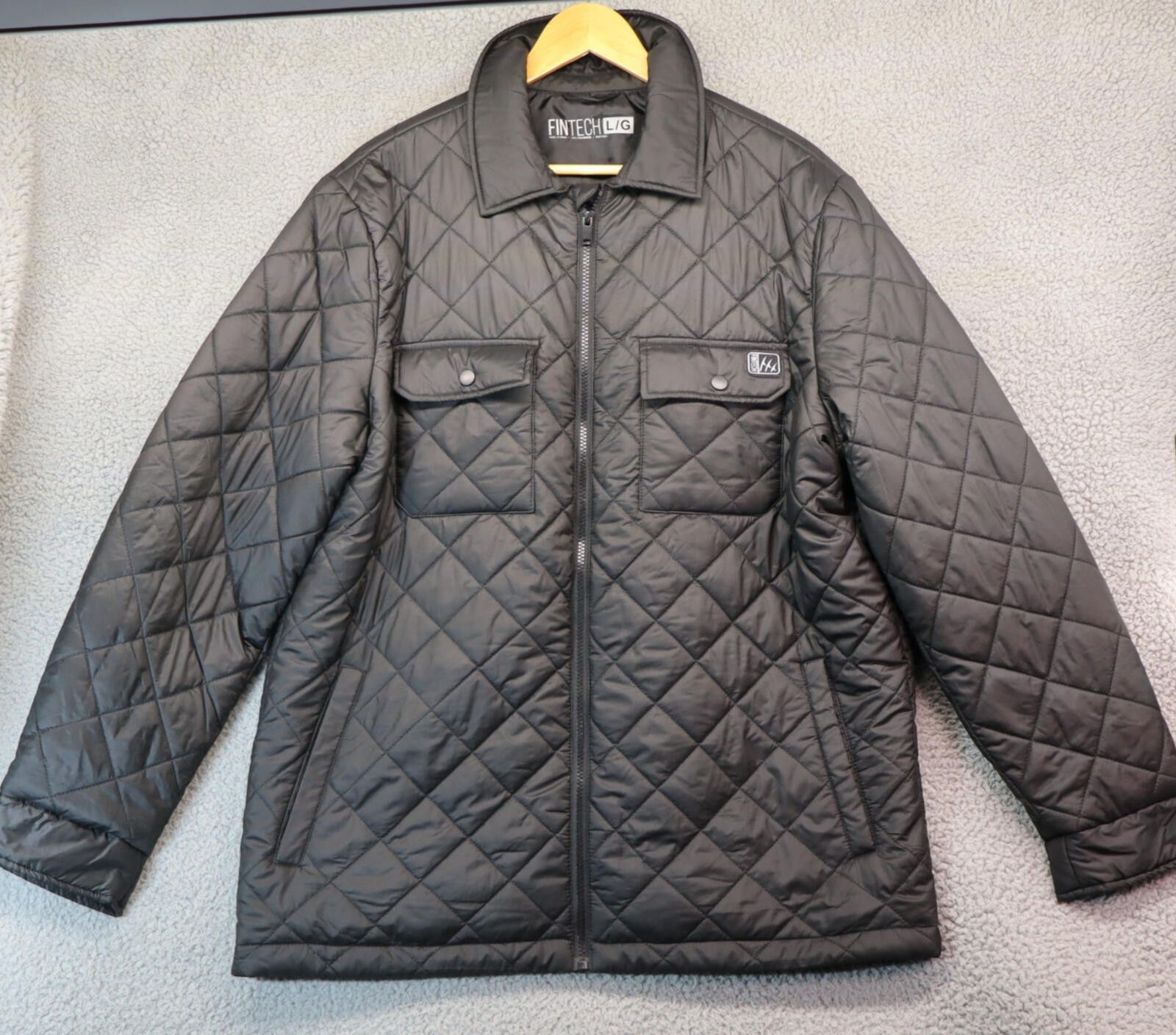 Other Fintech Quilted Jacket Men Large Zip Coat Puffer Gorpcore Size US L / EU 52-54 / 3 - 1 Thumbnail