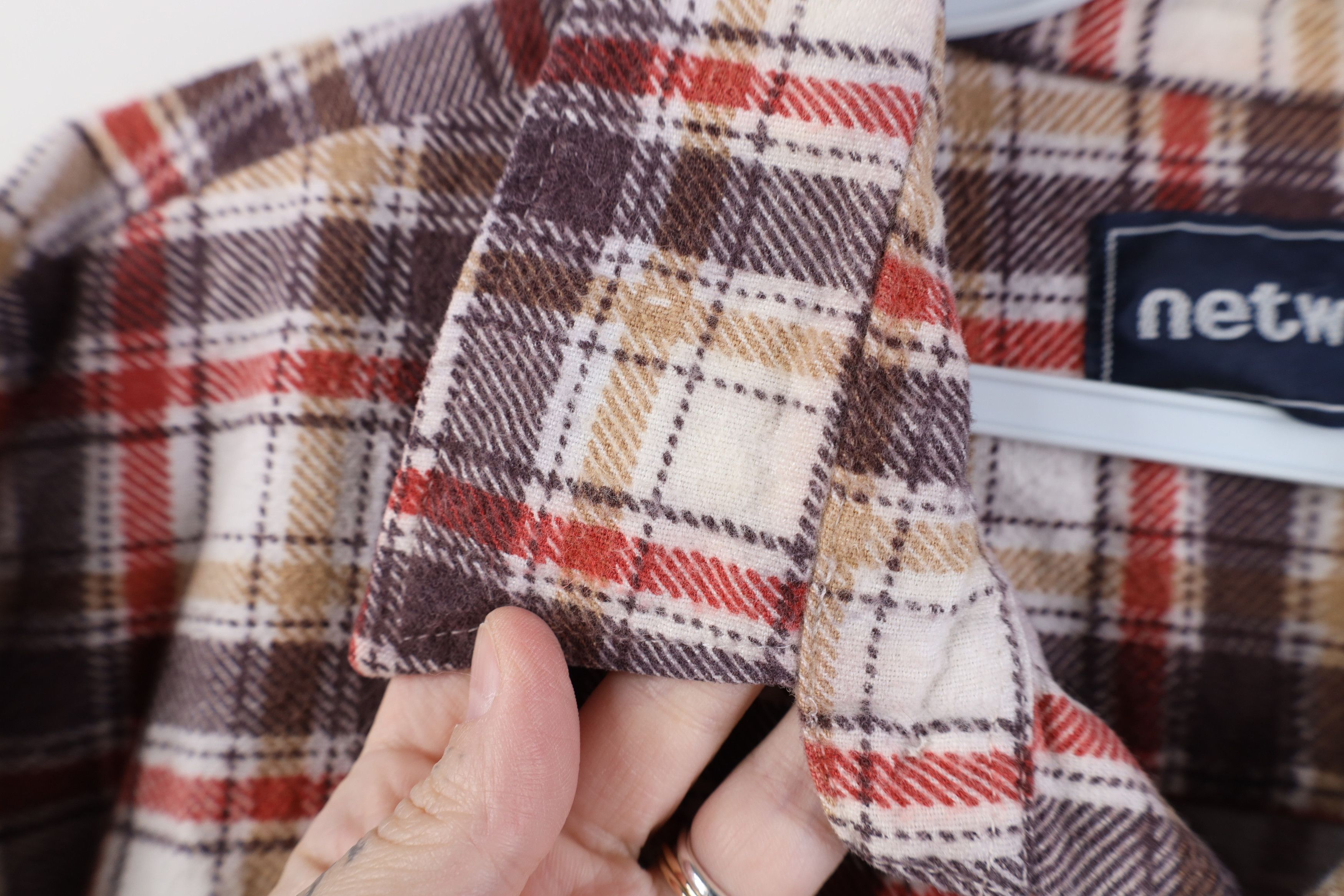 Vintage Vintage 70s Streetwear Heavyweight Button Shirt Plaid Size US XL / EU 56 / 4 - 5 Thumbnail