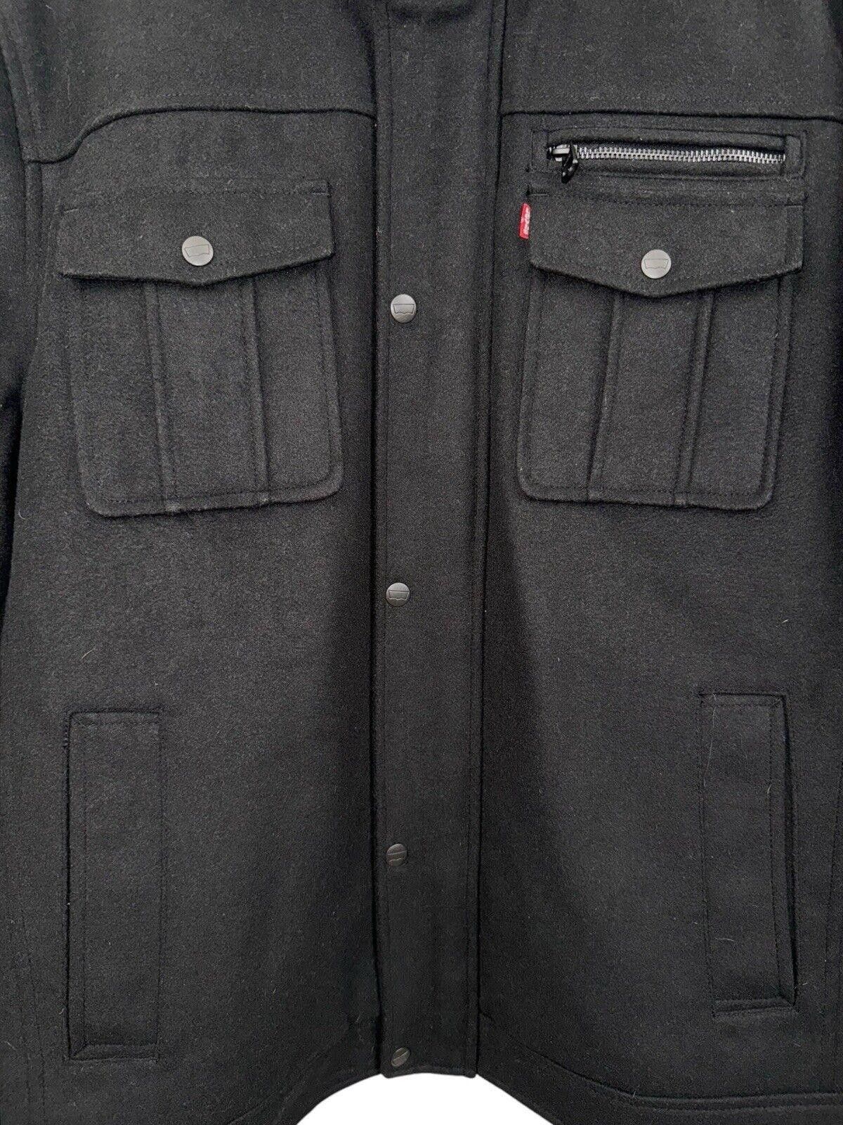 Levi's Levi’s Black Cotton Twill Full Zip Jacket with Quilted 2XL Size US XXL / EU 58 / 5 - 4 Thumbnail