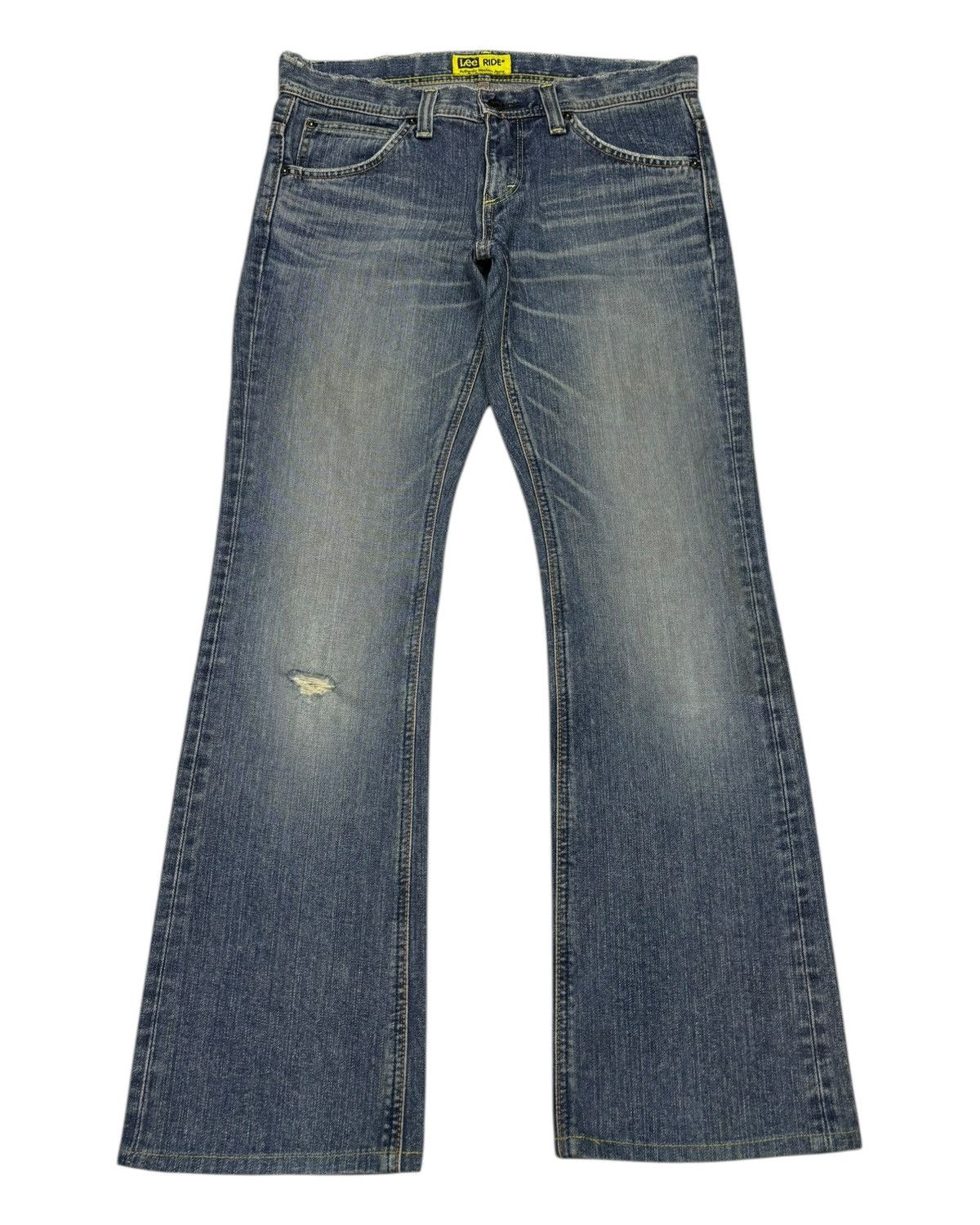 If Six Was Nine Flare Jeans Lee Rider Bootcut Denim Jeans Size 32" / US 10 / IT 46 - 1 Thumbnail