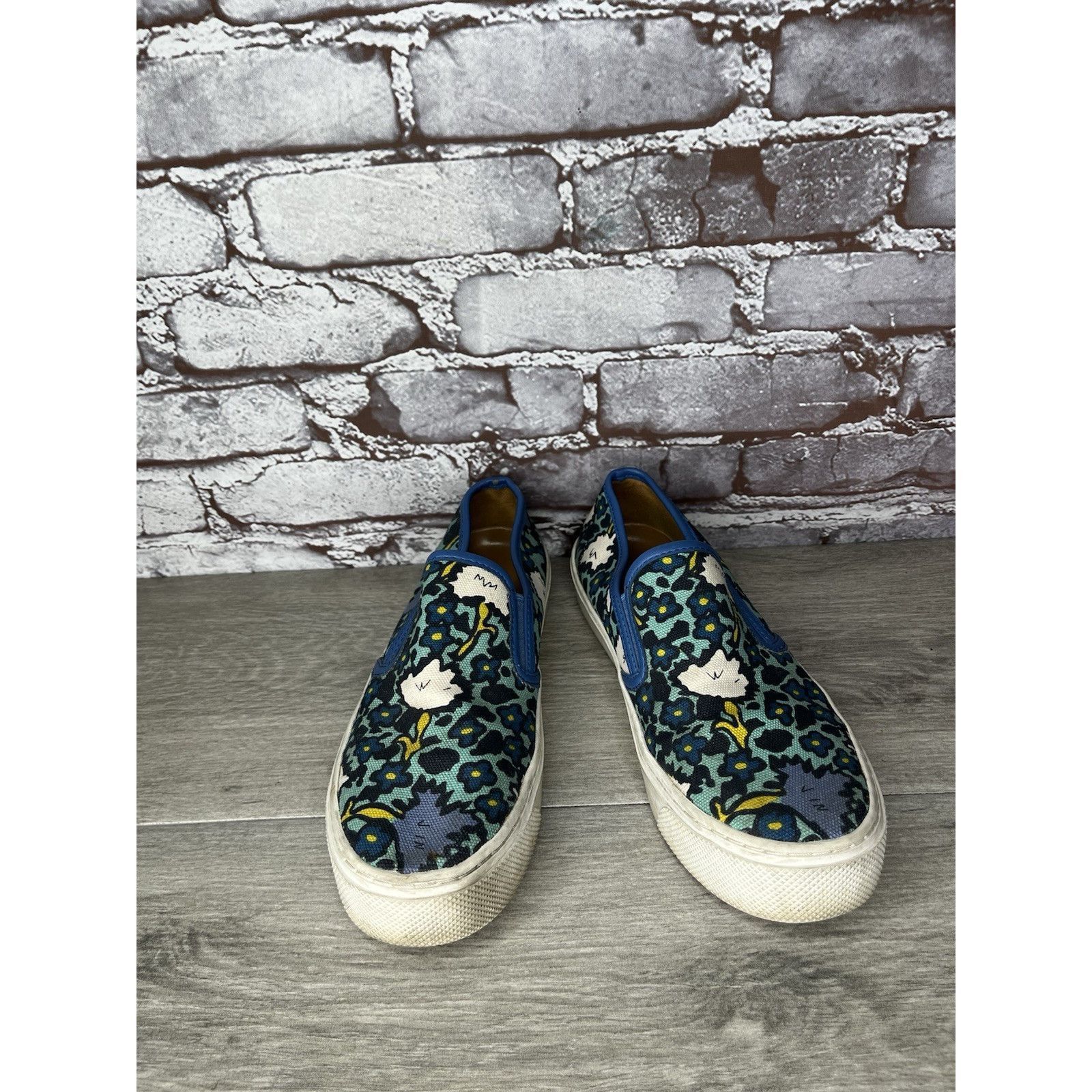 Coach Coach Cameron A01986 Aqua Blue Floral Fabric SlipOn Sneakers Size US 8 / IT 38 - 4 Thumbnail