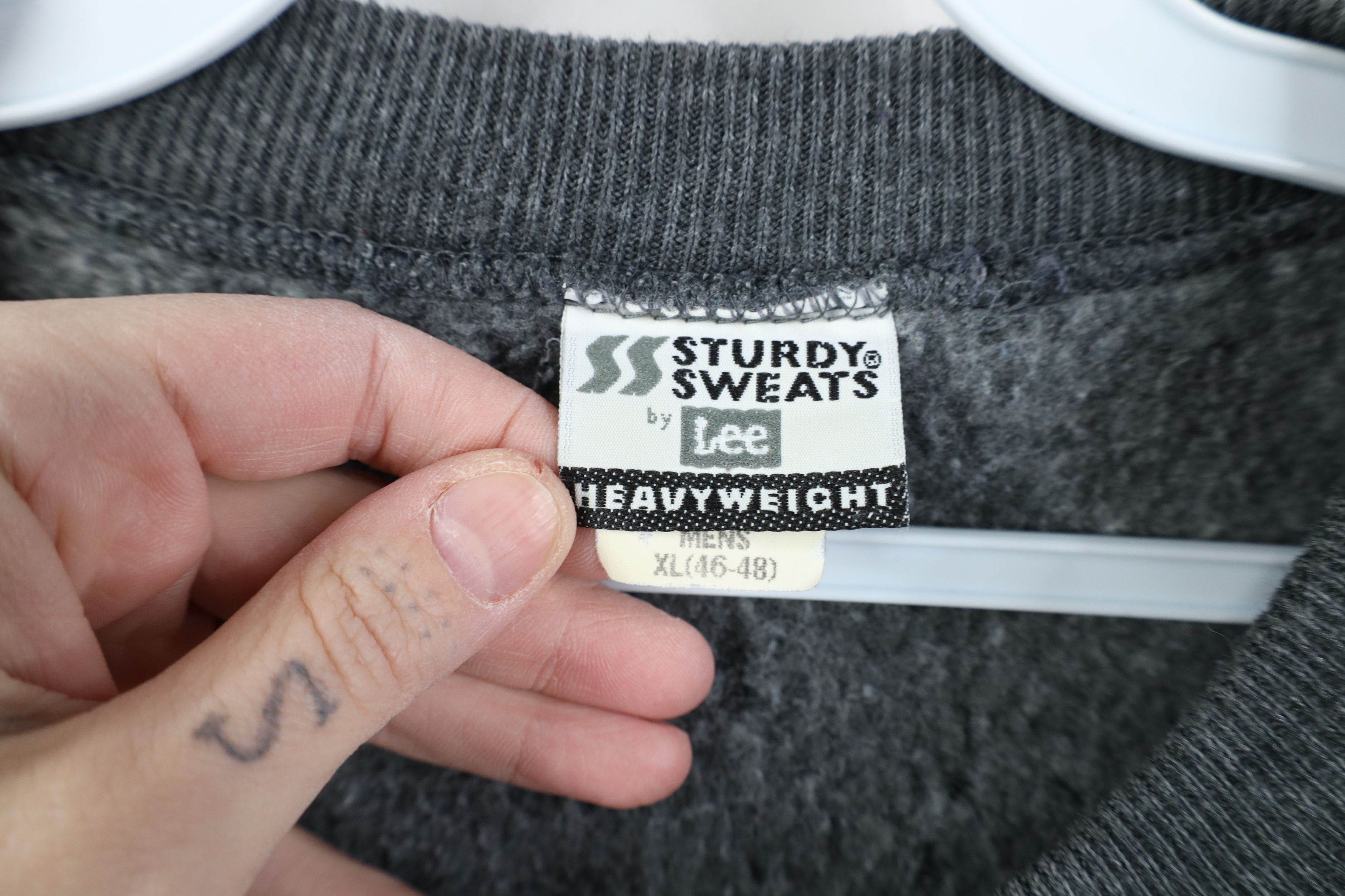Vintage Vintage 90s Streetwear Heavy Crewneck Sweatshirt Gray USA Size US XL / EU 56 / 4 - 4 Thumbnail