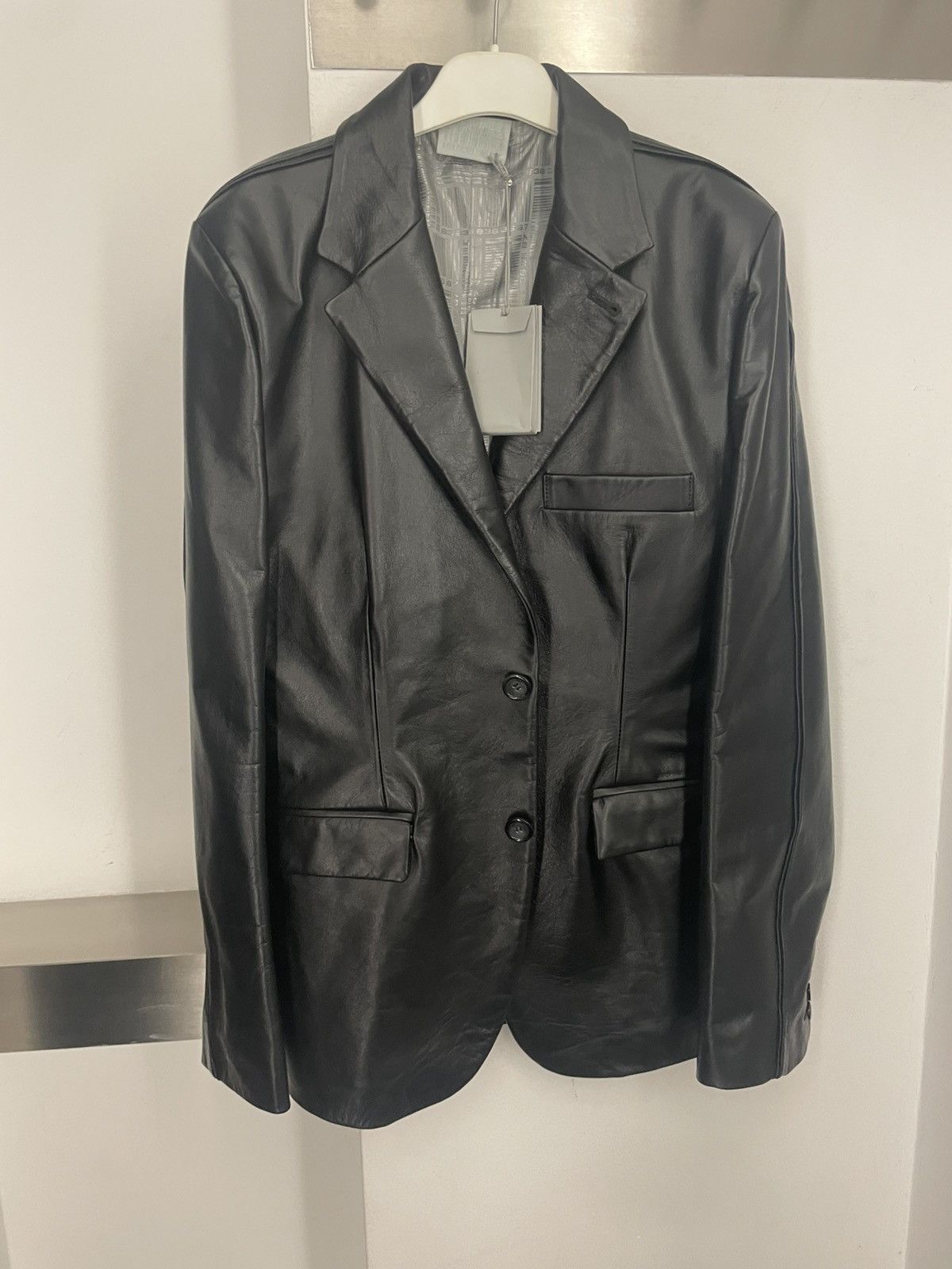 VTMNTS Oversized leather jacket Size S / US 4 / IT 40 - 1 Thumbnail