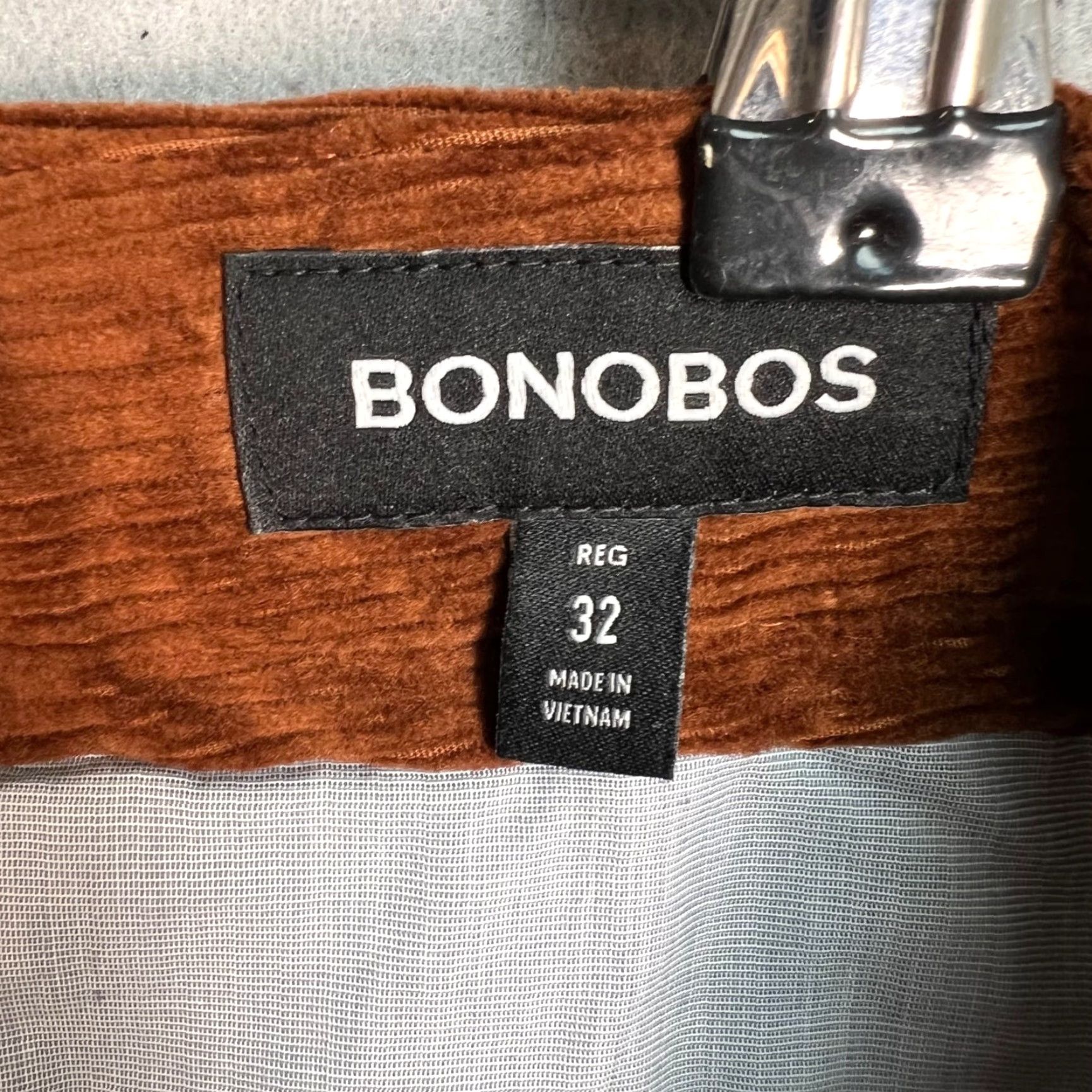 Bonobos Bonobos Mens Corduroy Pants 32 Rust Brown Cotton Blend New! Bonobos Weekday Warrior Chino Straight Rise Mid Inseam 30 in Adult Mens 32 Wool? Size US 32 / EU 48 - 3 Thumbnail