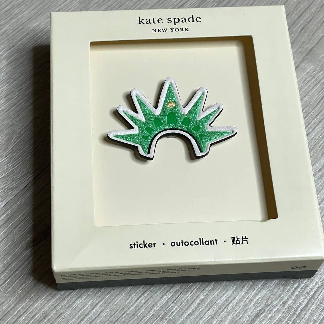 Kate Spade Sparks Of Joy Statue Of Liberty Crown Sticker for bag Size ONE SIZE - 1 Thumbnail