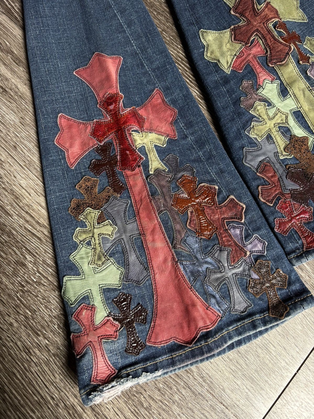 Chrome Hearts Chrome Hearts True Religion 1 of 1 Custom Denim Jeans Size US 30 / EU 46 - 6 Thumbnail