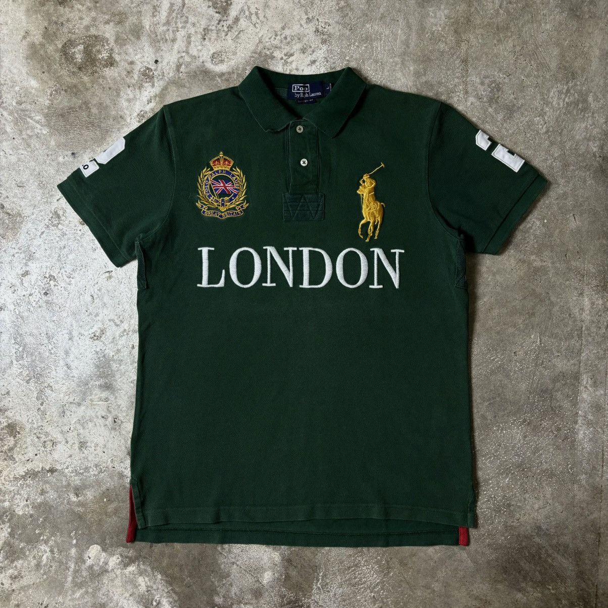 image of Polo Ralph Laurent London Rugby Jersey in Green, Men's (Size Large)