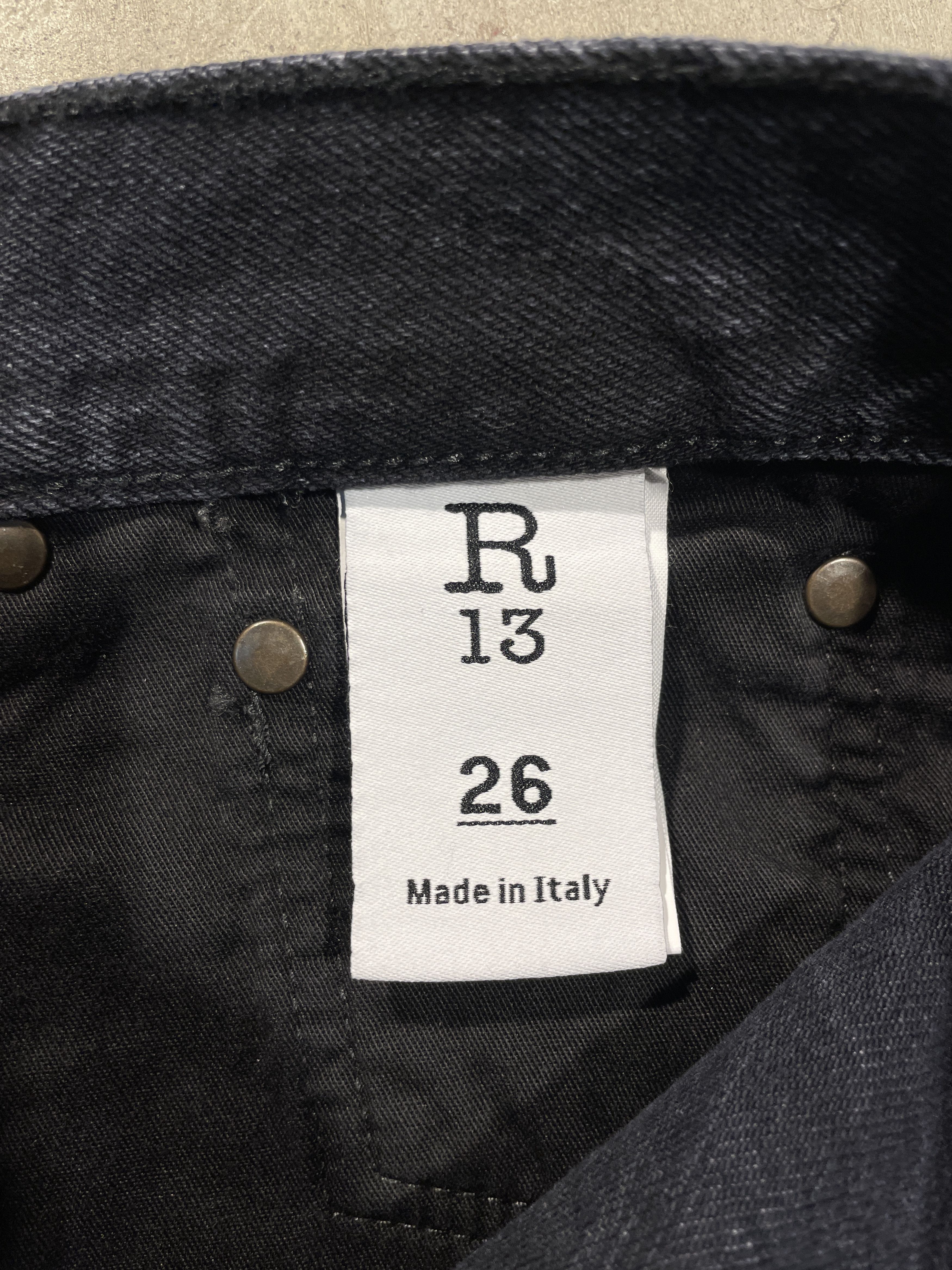 R13 R13 Boyfriend - JAKE BLACK Jeans Size 26" / US 2 / IT 38 - 12 Thumbnail