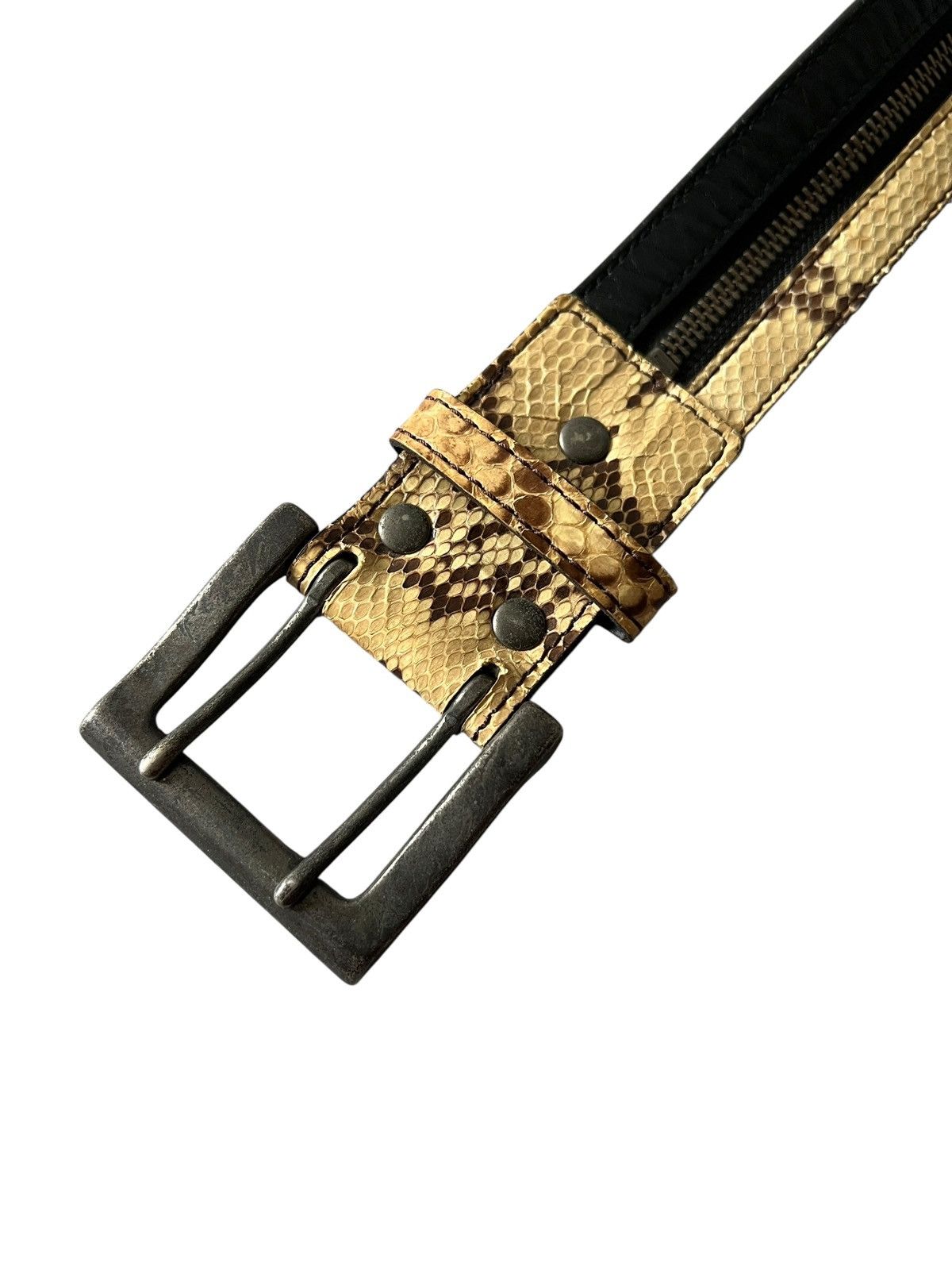 Japanese Brand Segment by Rupert Zipper Leather Belt Size 30 - 4 Thumbnail