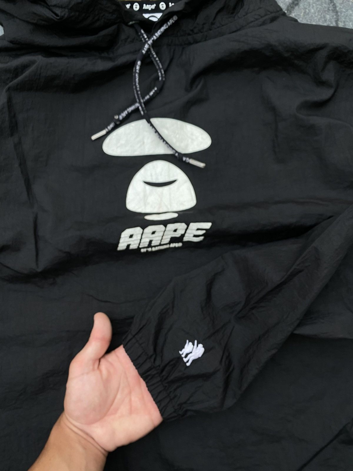 Aape AAPE RARE MULTI BACK LOGO NYLON RETRO OVERSIZED JACKET Size US L / EU 52-54 / 3 - 5 Thumbnail