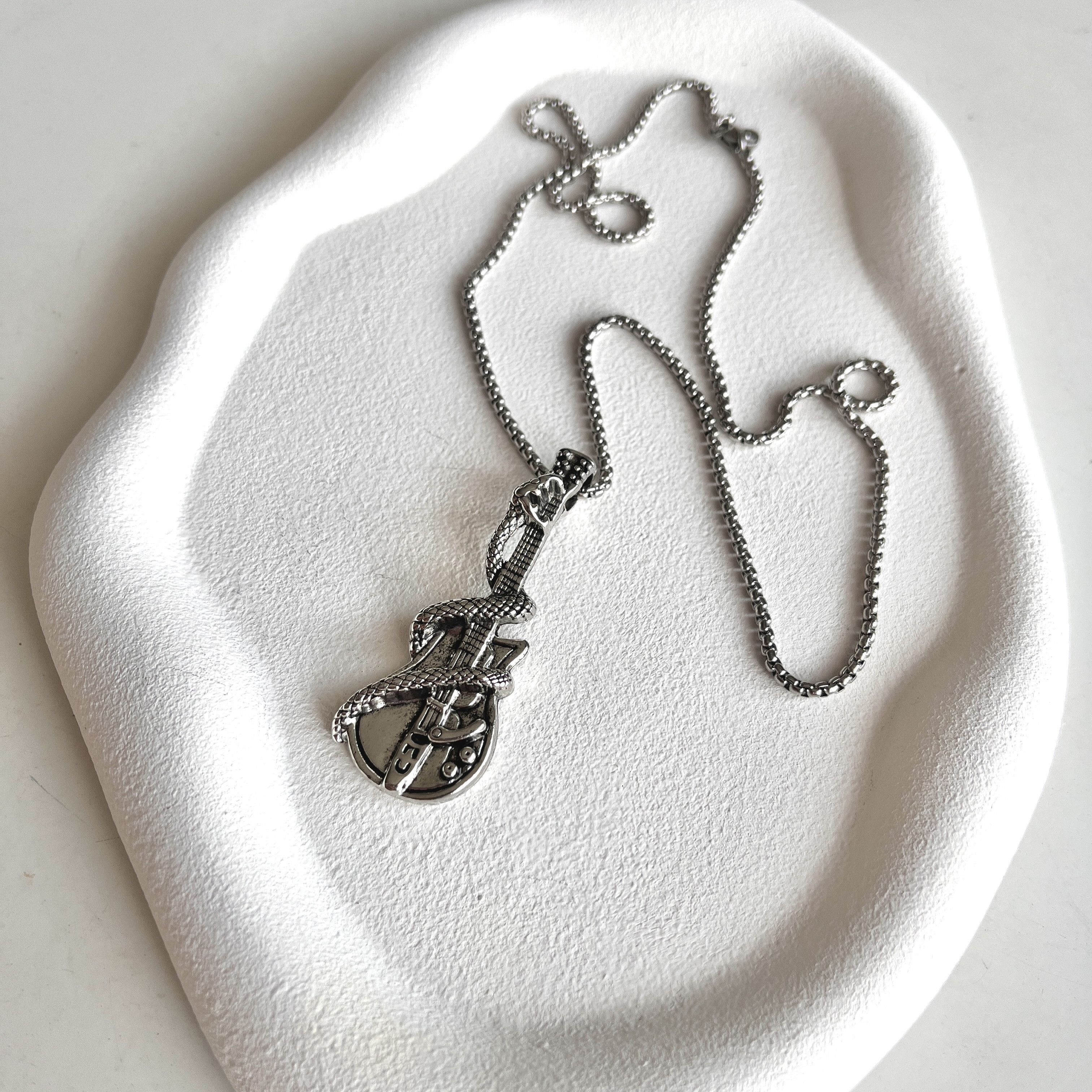 Jewelry Punk Necklace Alternative Gothic Chain Y2k Guitar Size ONE SIZE - 2 Thumbnail