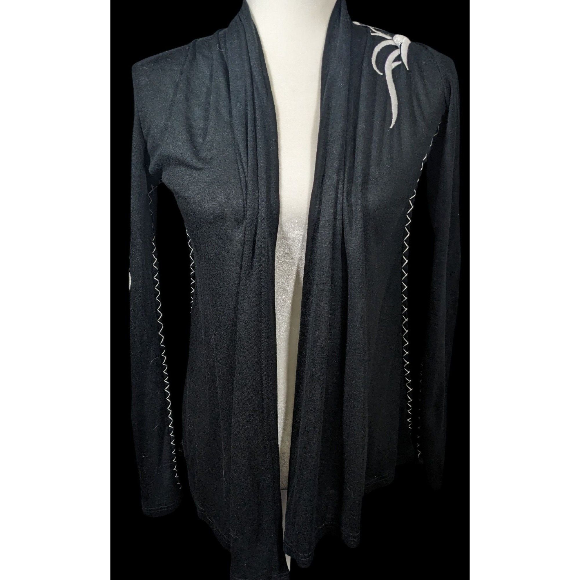 Other Angeni Contrast Stich Tribal Embroidered Gothic Cardigan Siz Size M / US 6-8 / IT 42-44 - 1 Thumbnail